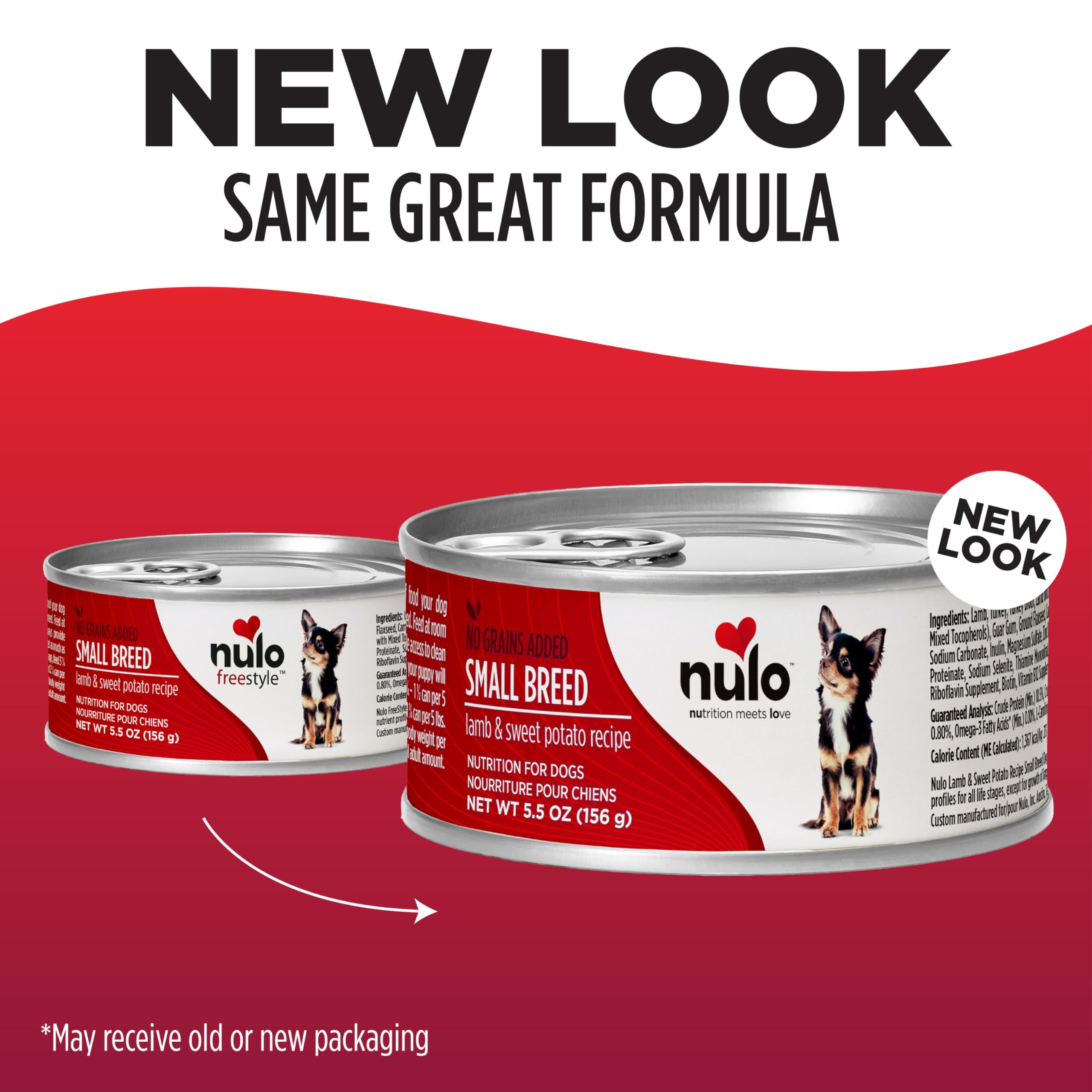 Nulo Small Breed Grain-Free Lamb & Sweet Potato Recipe Adult Wet Canned Dog Food 5.5 Ounce, 24 Cans