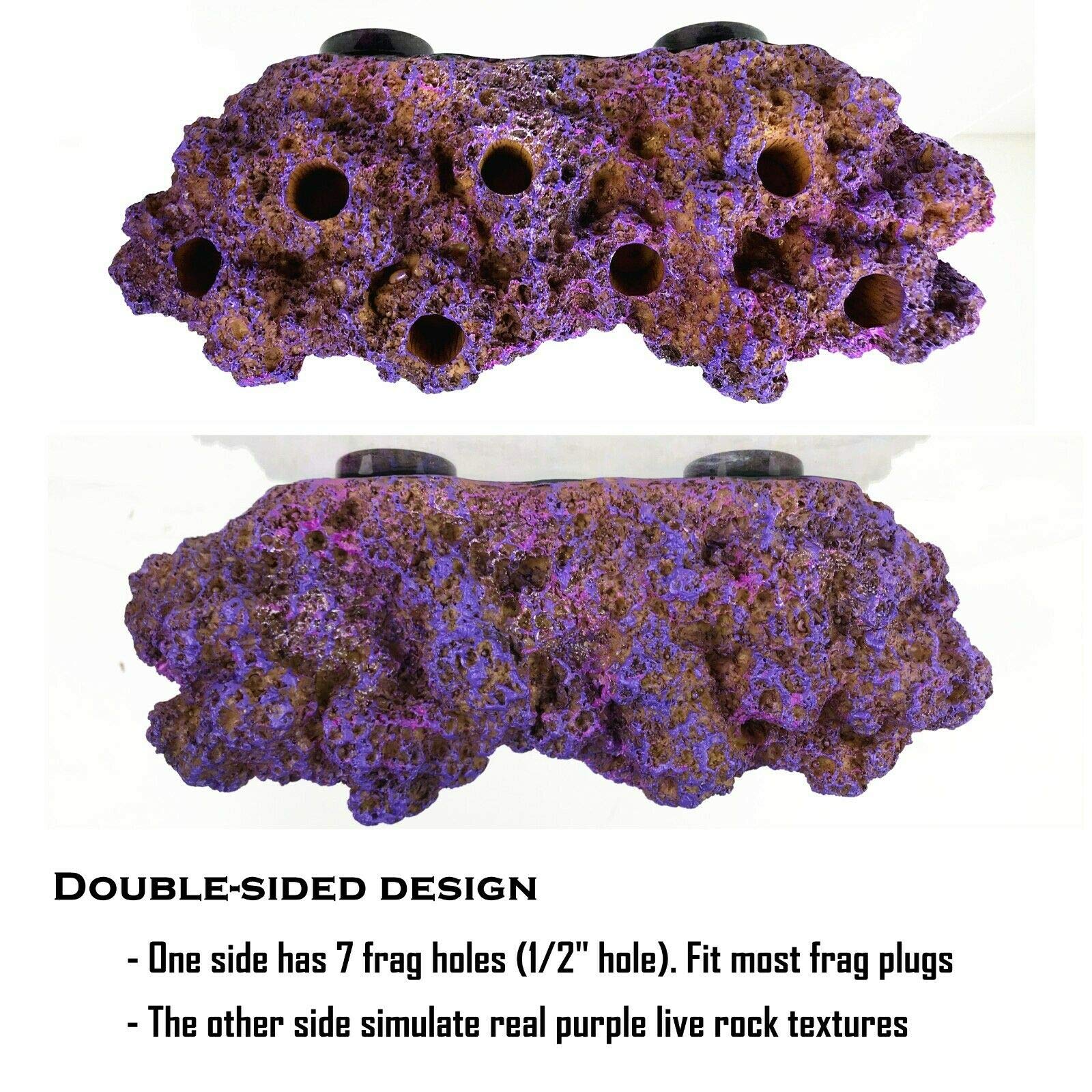 Magnetic Reef Coral Frag Rack Floating Rock Strong Magnets Strong N52 Magnets For 1/2'' Glass (Coralline Purple)