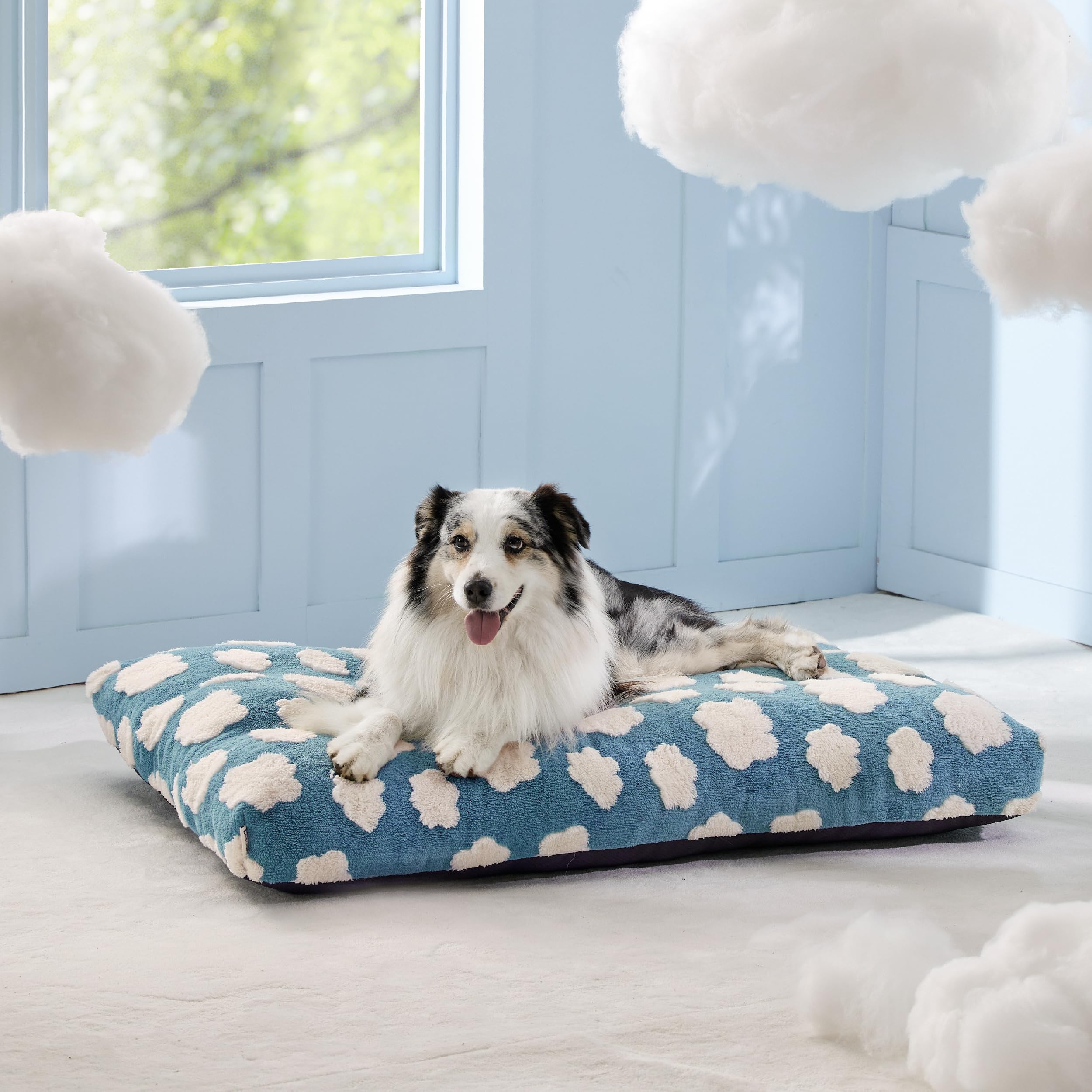 Lesure Cute Xl Dog Bed For Crate-Thick Shredded Chopped Foam Pet Bed Indoor With Removable Washable Cover, Modern Fuzzy Plush &