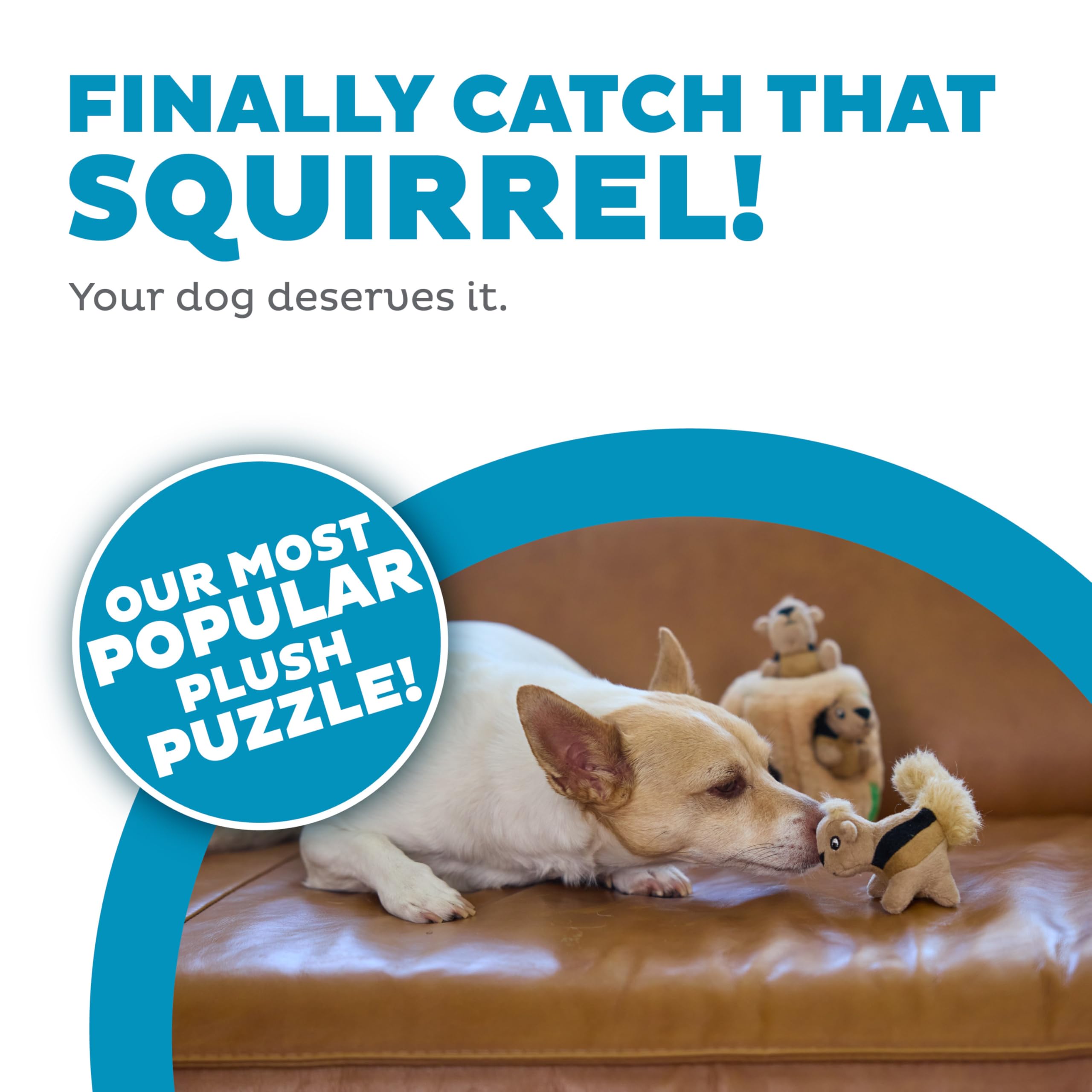 Outward Hound Hide A Squirrel Plush Dog Toy Puzzle, Small, Multi, Model 31001, Durable Polyester