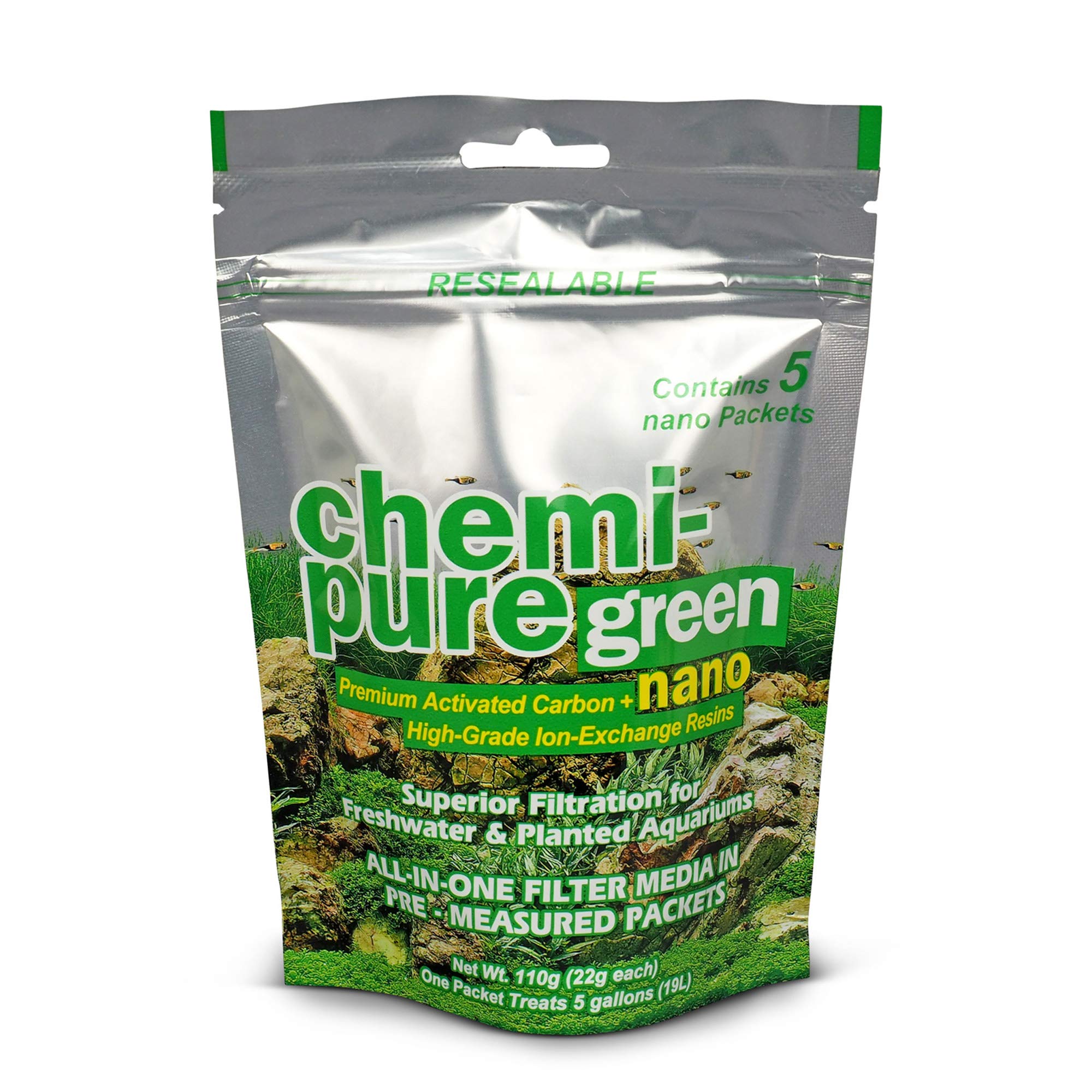 Boyd Enterprises CPGNnano5 Chemi-Pure Green Nano 5 Pack Aquarium Filtration