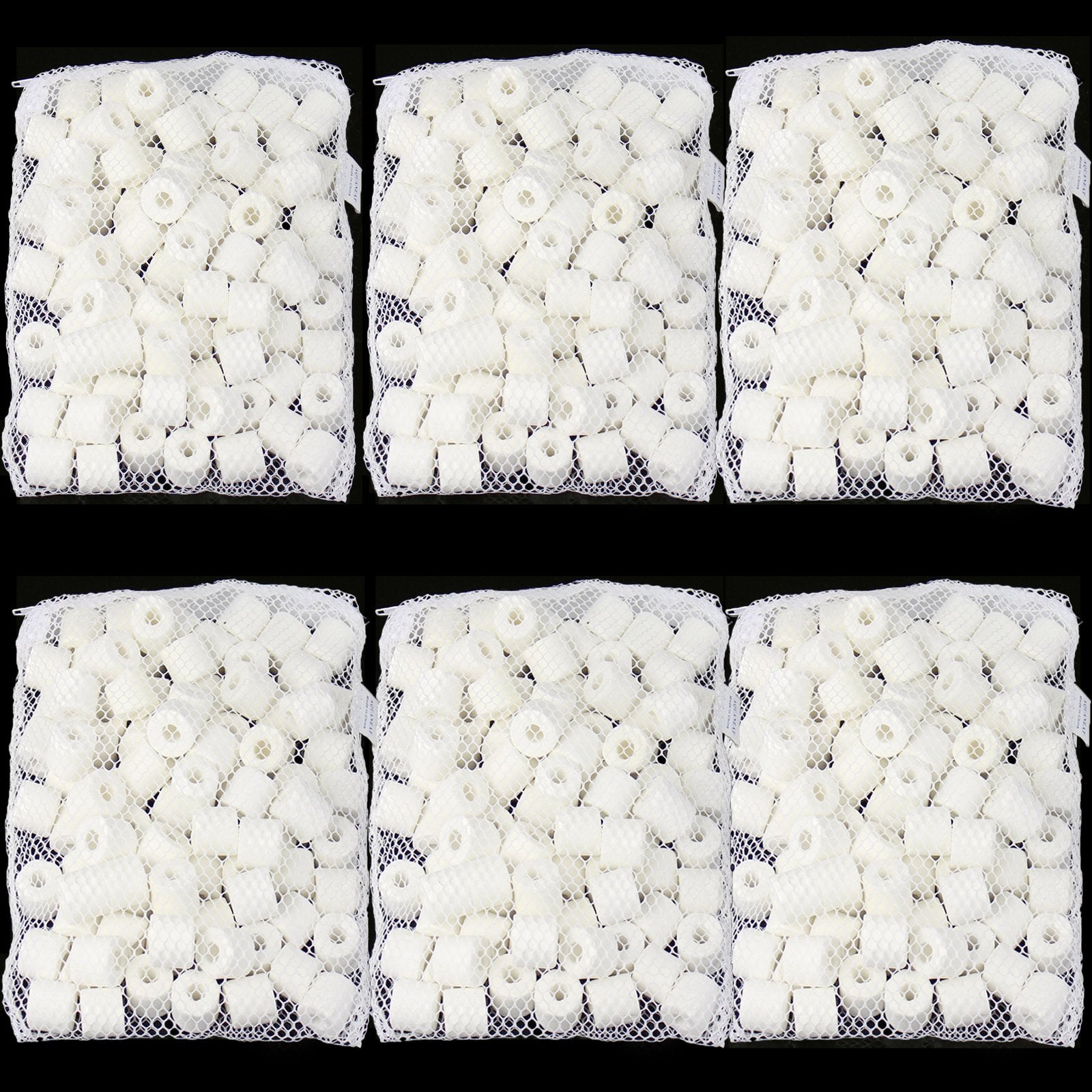 Aquaneat Bio Ceramic Rings 6 Lbs Aquarium Sump Filter Media Fish Tank Koi Pond Canister Filter Media In 6 Free Mesh Bags