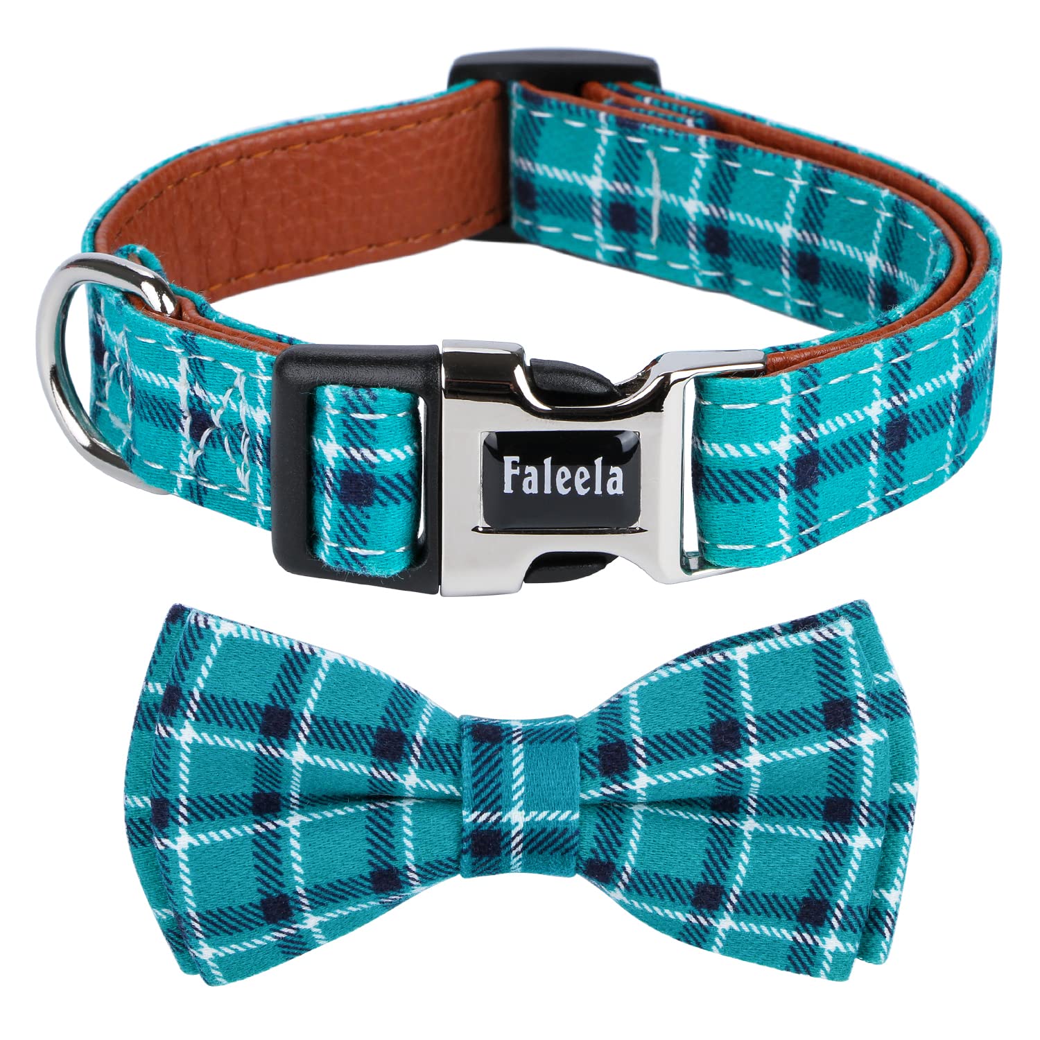 Faleela Soft &Comfy Bowtie Dog Collar,Detachable And Adjustable Bow Tie Collar,For Small Medium Large Pet (Small (Pack Of 1), Gr