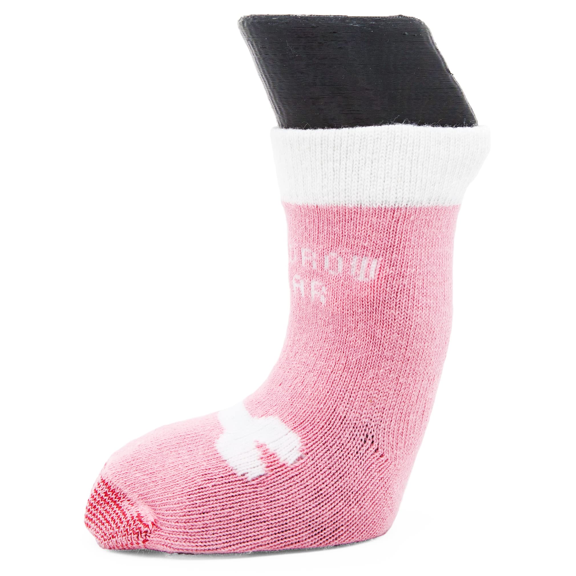 Woodrow Wear, Power Paws Advanced Dog Socks, Pink with A Bone, XXL, Fits 130-180 pounds