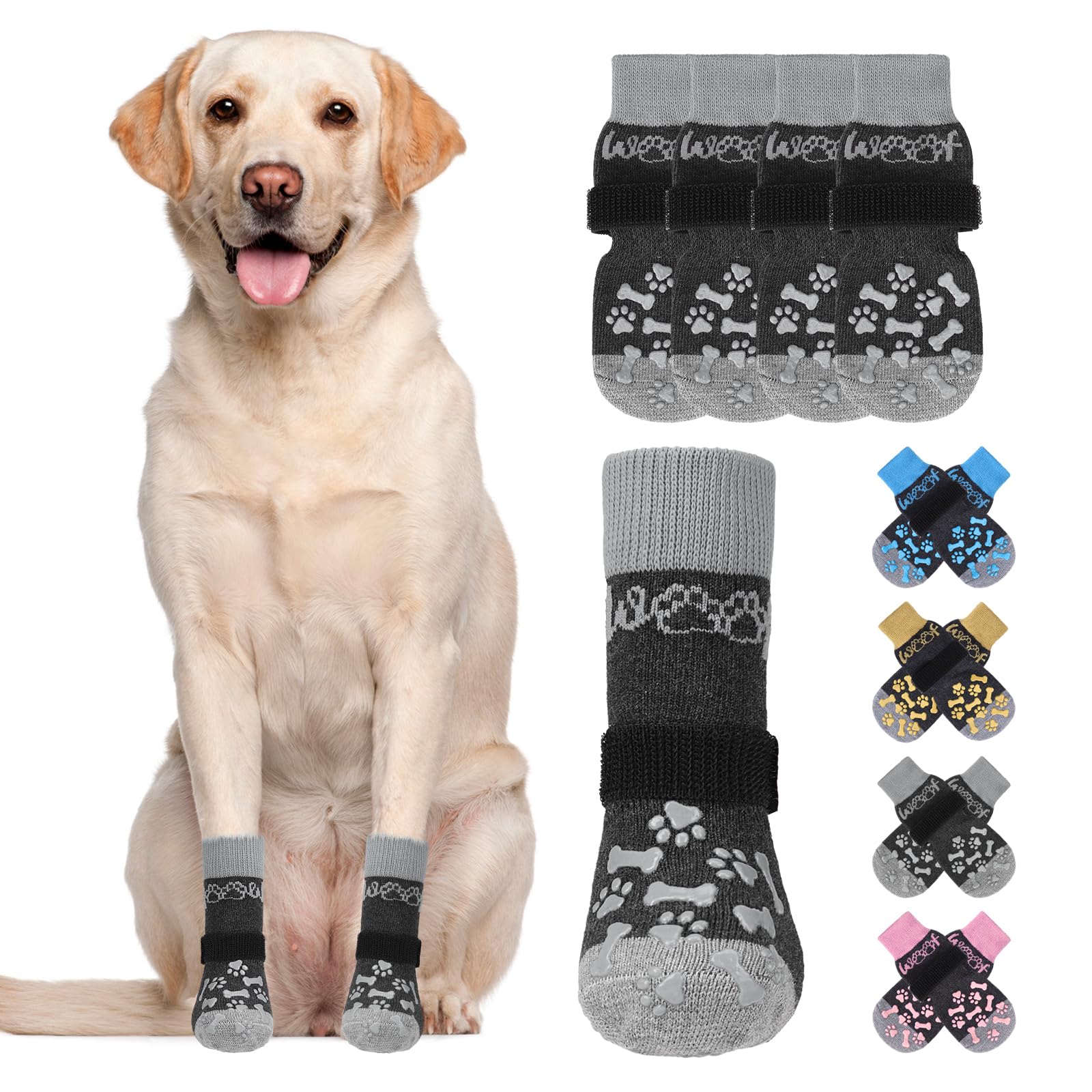 Kooltail Dog Socks For Hot/Cold Pavement To Prevent Licking Paws,Dog Boots&Paw Protector For Hardwood Floors Anti Slip,Traction 