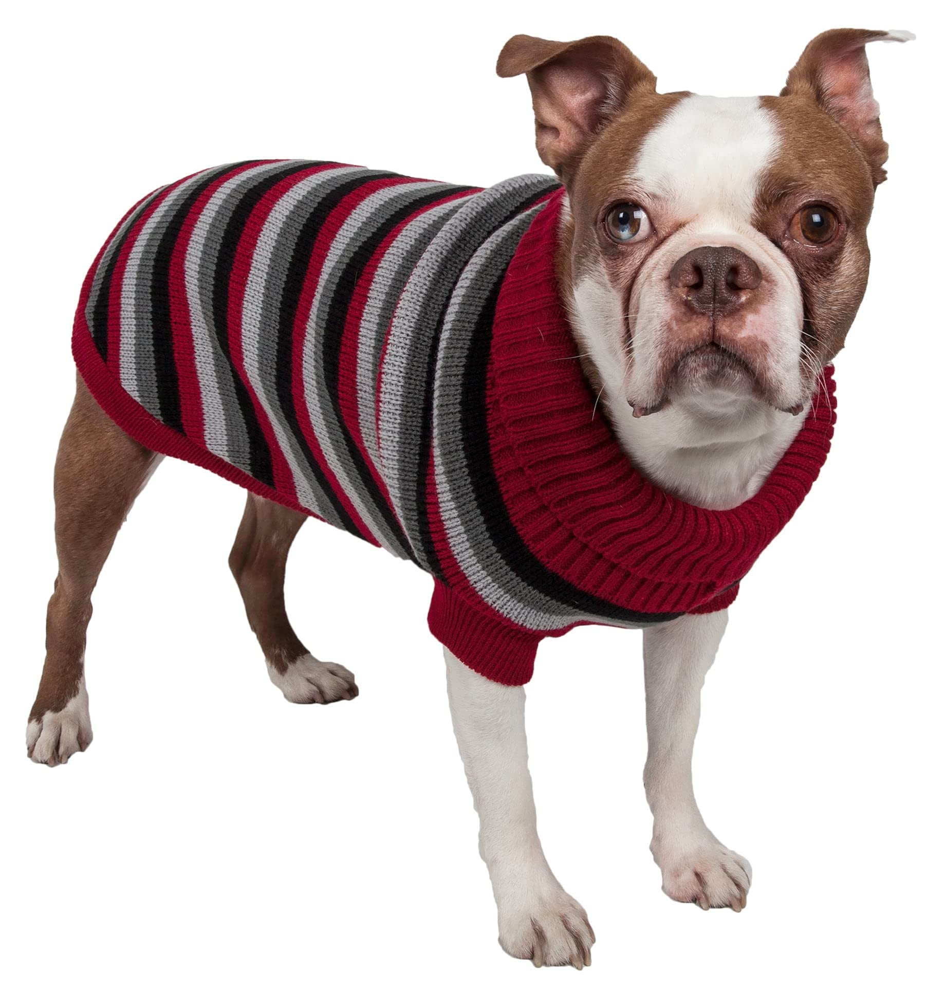Pet Life ® Polo-Casual Lounge Pet Sweater - Designer Dog Sweater with Turtle Neck - Winter Dog Clothes Designed to Keep Warm