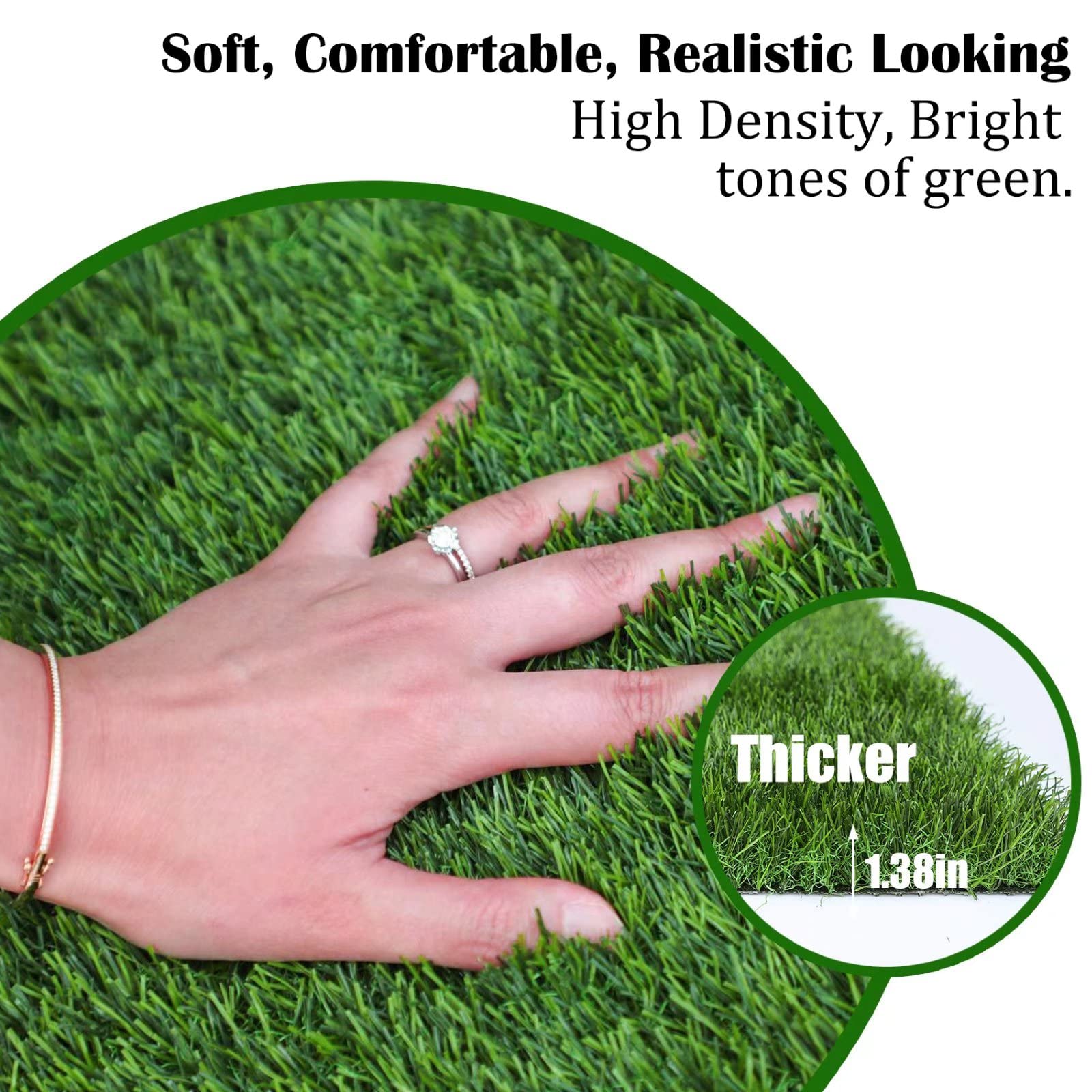 Globreen Dogs Artificial Grass Pee Pads, Puppy Potty Training Turf, Pets Fake Grass Mat For Indoor Outdoor, 45' X 32'