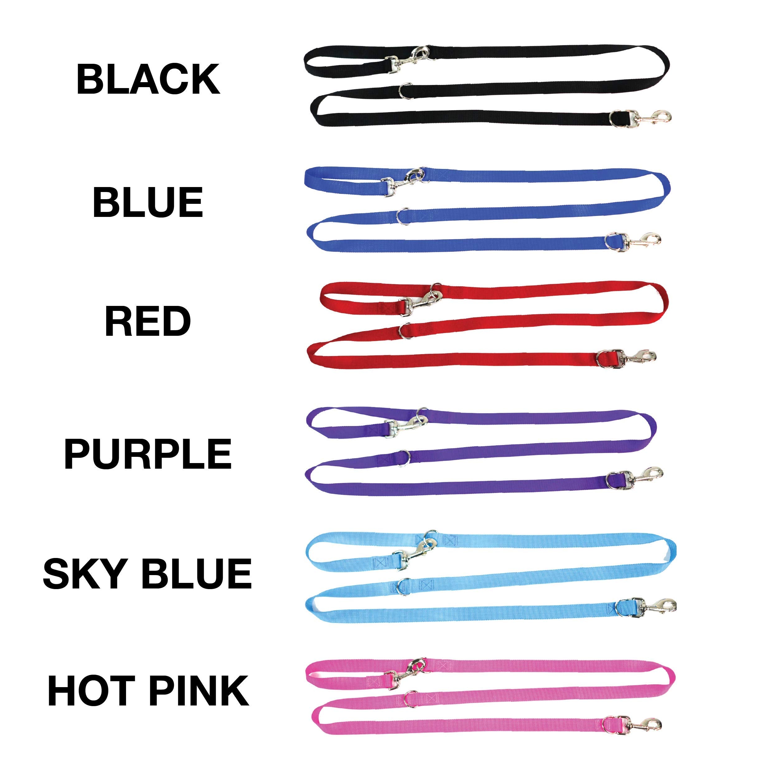 Blue-9 Multi-Function Hands Free Dog Leash, Double Attachment 6 Foot Adjustable Lead For Obedience, Running, And Agility Training (Red, Medium Large)