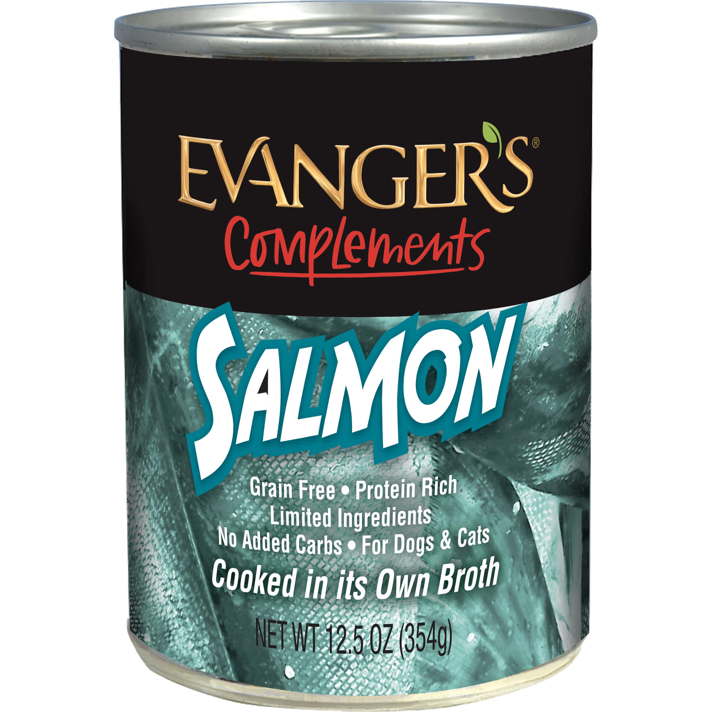 Evangers Grain-Free Wild Salmon for Dogs & Cats, 12.5 Ounce (Pack of 12) - Packaging May Vary