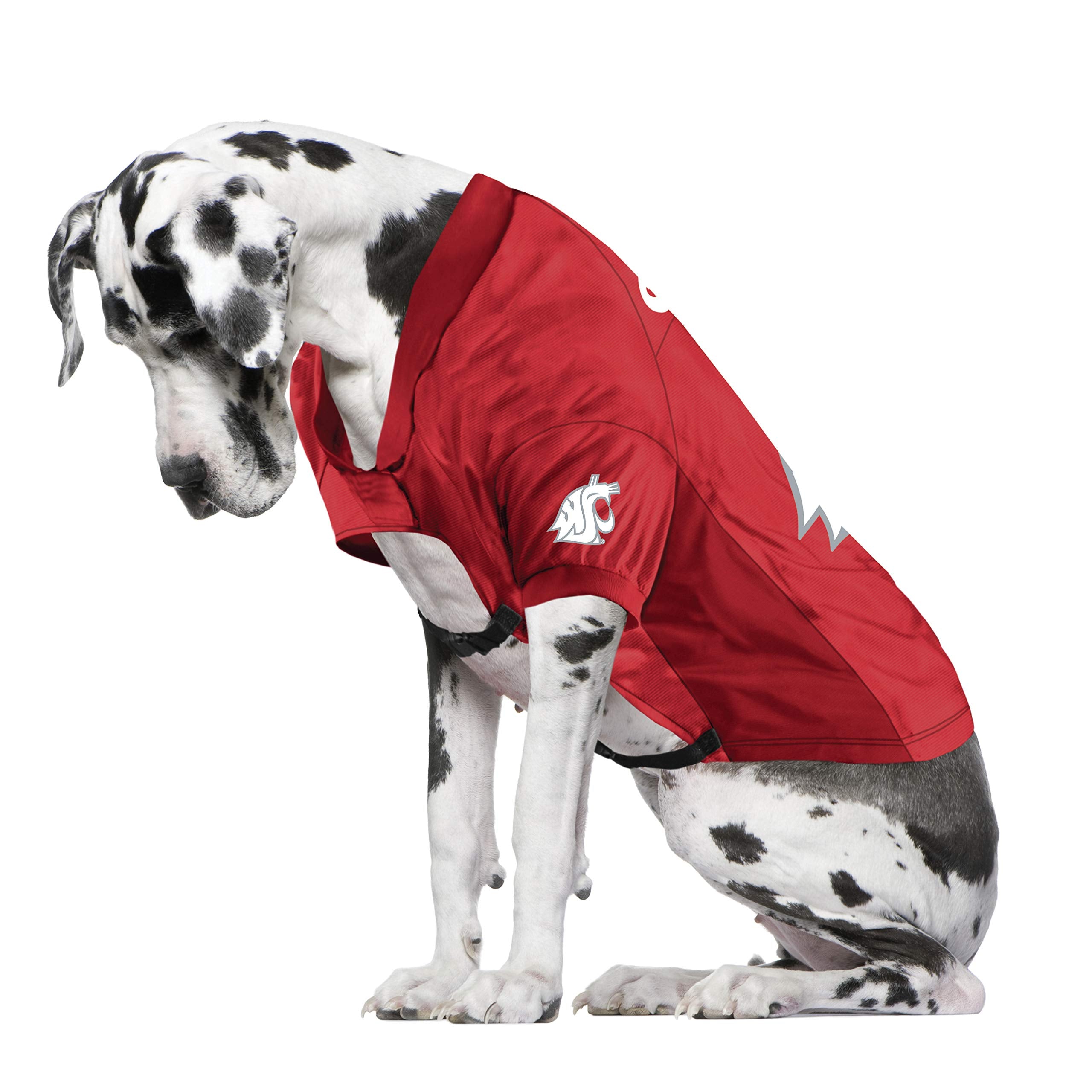 Washington State Cougars Pet Jersey Stretch Size Big Dog - Special Order