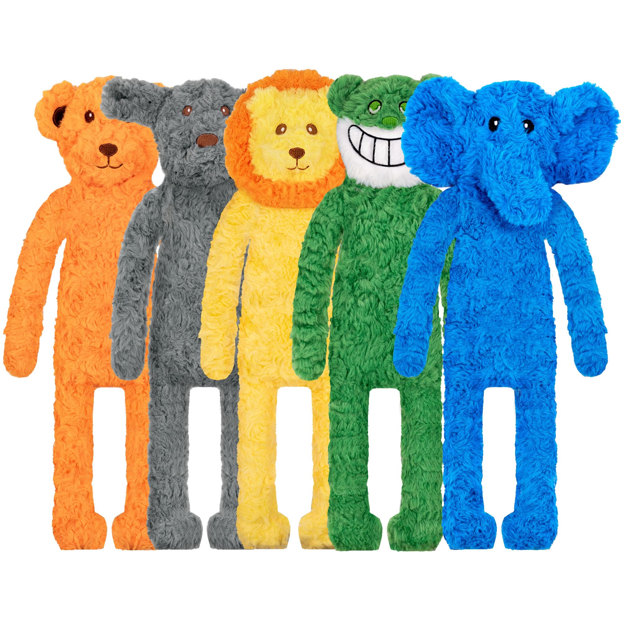 SHARLOVY No Stuffing Dog Toys 5 Pack, Crinkle Interactive Dogs Toy for Boredom, Puppy Toys for Teething to Keep Them Busy, Cute 