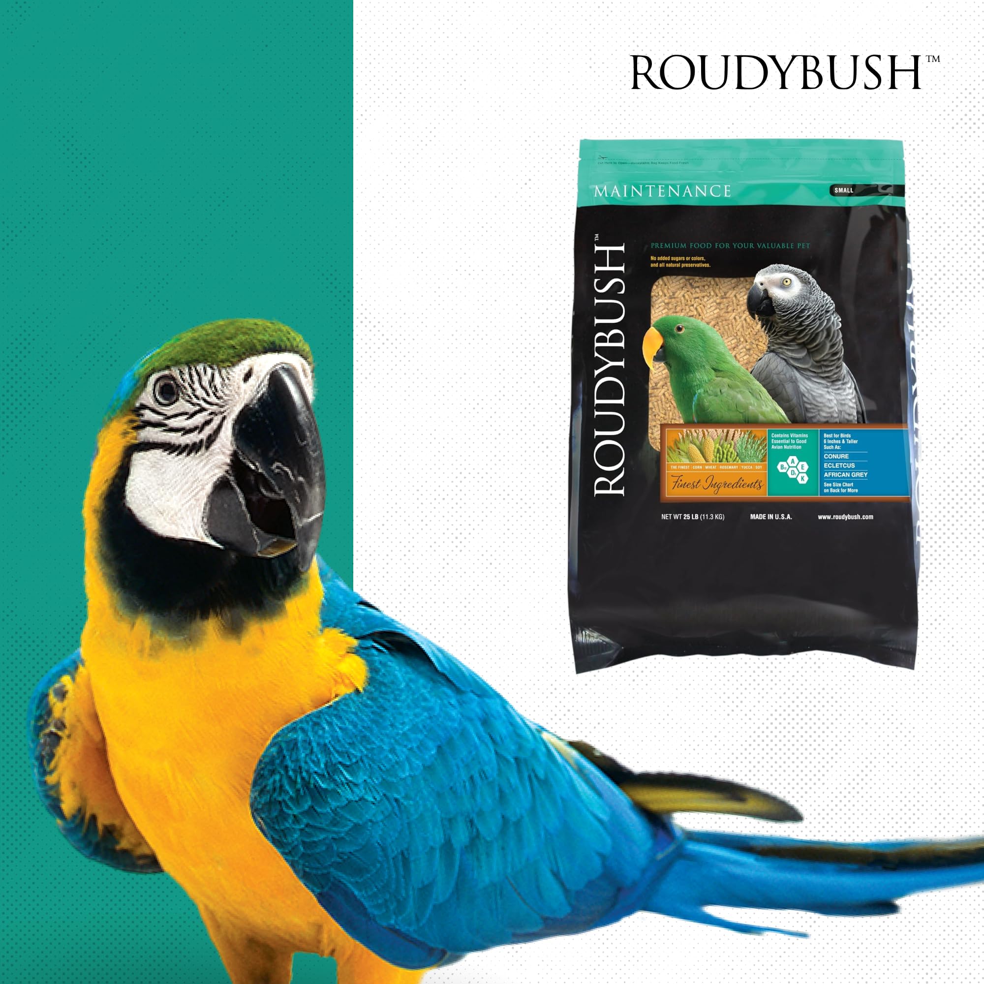 Roudybush Daily Maintenance Bird Food, Small, 25-Pound (225SMDM)