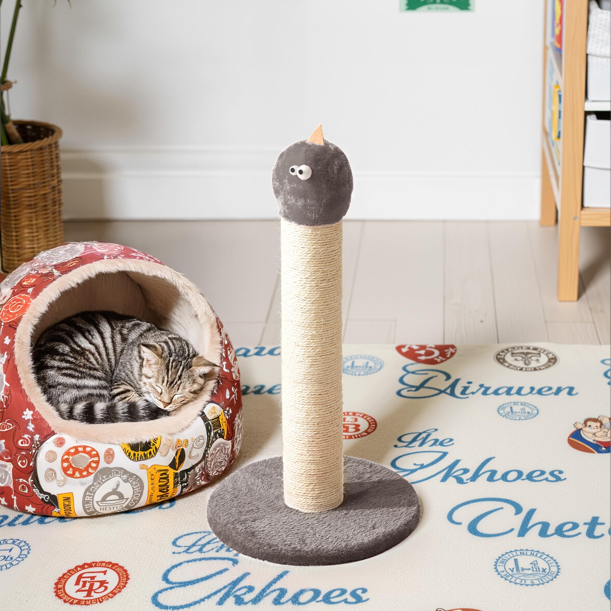 Fansafurn 22In Cat Scratching Post (Grey)
