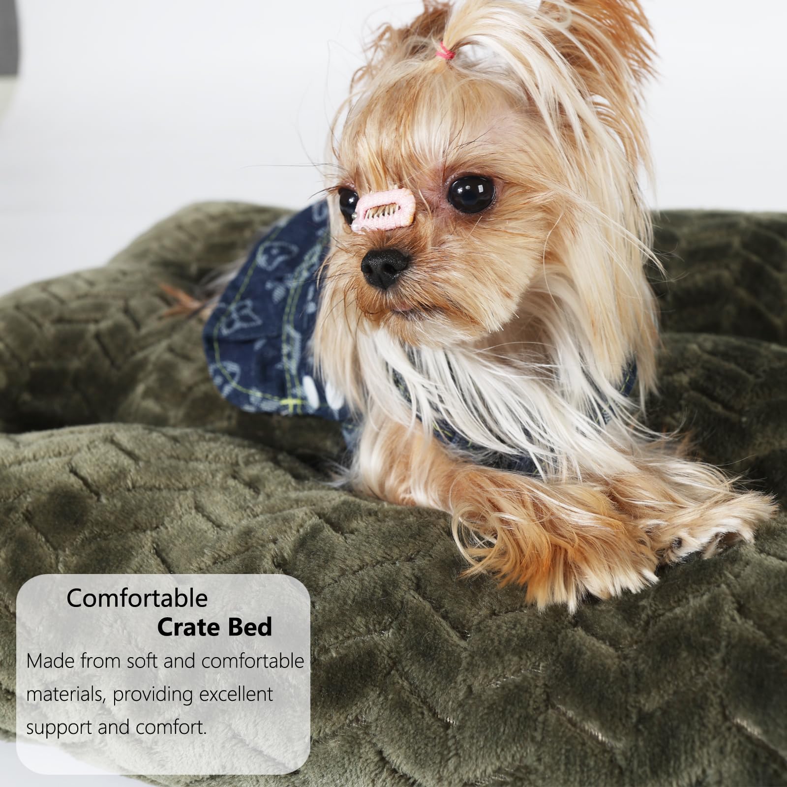 Necesitar Puppy Bed For Small Dogs Washable Ultra Soft Crate Bed For 22 Inch Cages With Anti-Slip Cozy Soft Sleeping Pillow Up T