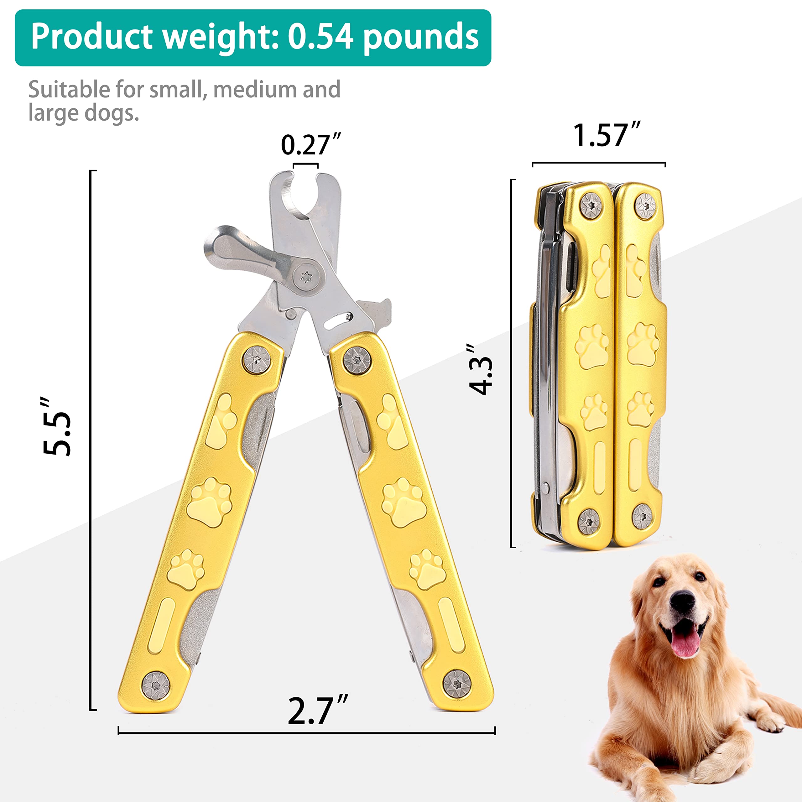 Heavy Duty Dog Nail Clippers For Thick Nail ?Cut Nails Like Butter?, Quite Sharp Pet Nail Clippers For Large Dogs, Easy & Safe D