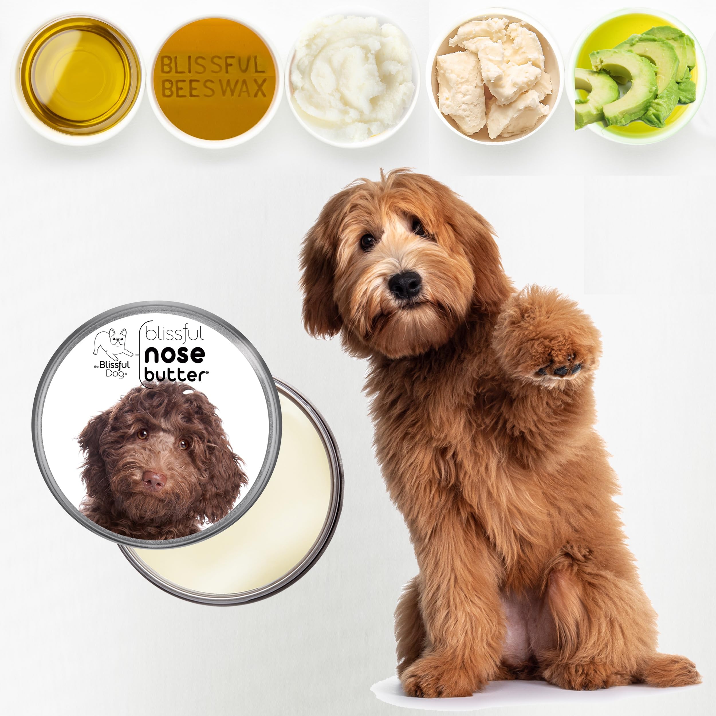 The Blissful Dog Labradoodle Unscented Nose Butter - Dog Nose Butter, 4 Ounce