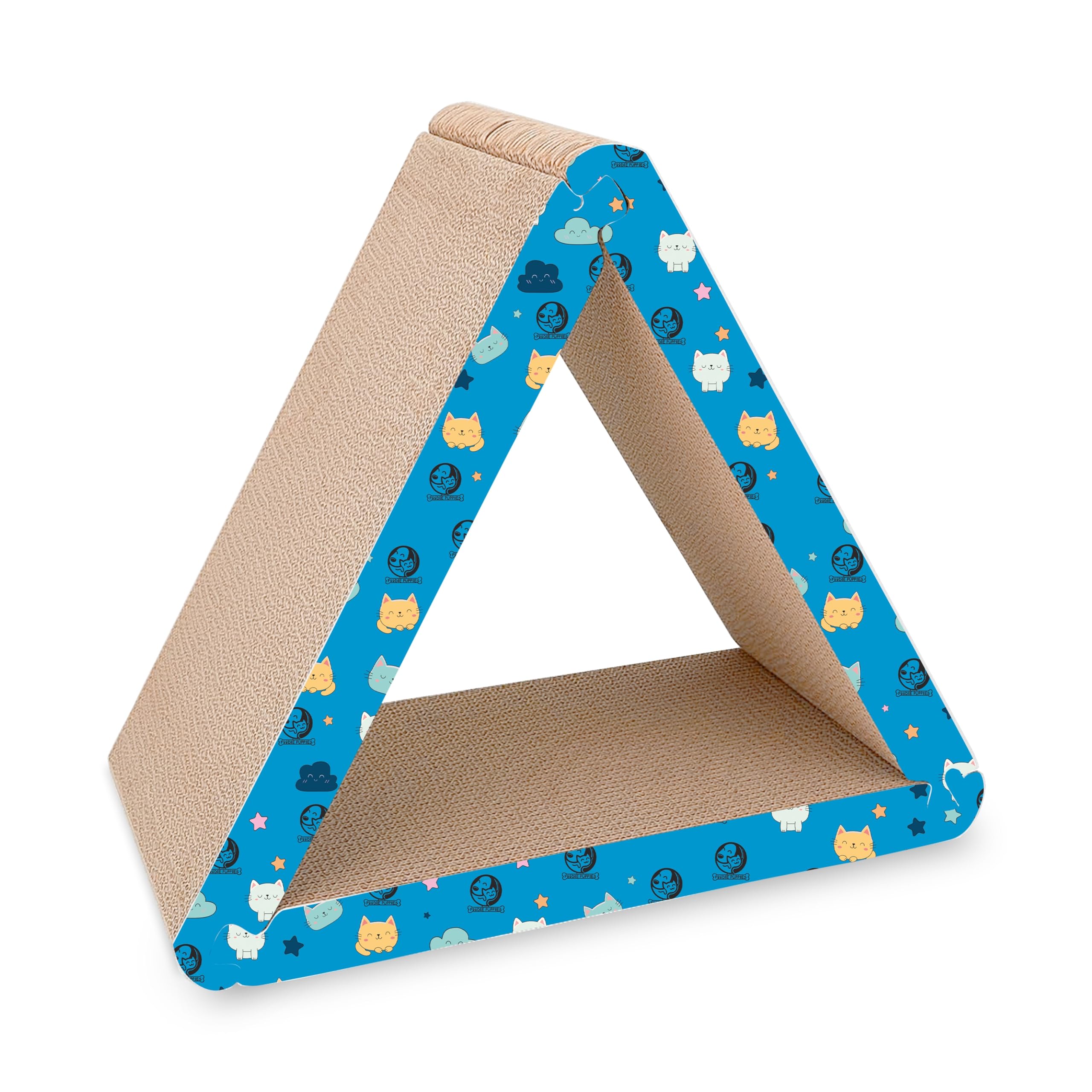 Foodie Puppies Scratching Pad With Catnip For Cats And Kittens  (Delta Scratcher) | Corrugated Cat Scratcher Cardboard For Indo