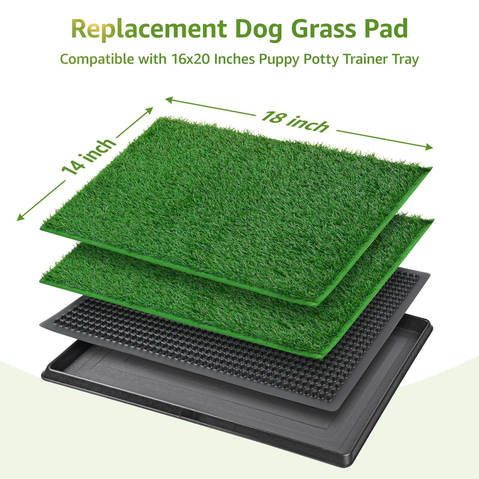Loobani Dog Grass Pee Pads, Artificial Dog Grass Pads For Potty Tray, Fake Grass For Dogs To Pee On, Outdoor Indoor Pee Grass Fo