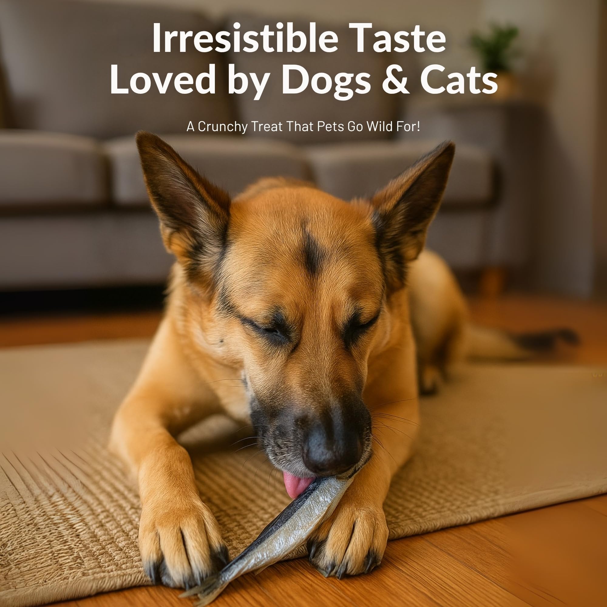 green paws Gluten Free Herring Dried Fish Pet Treats - Infused with Turmeric, Pure Wild-Caught Single Ingredient Snack, Healthy
