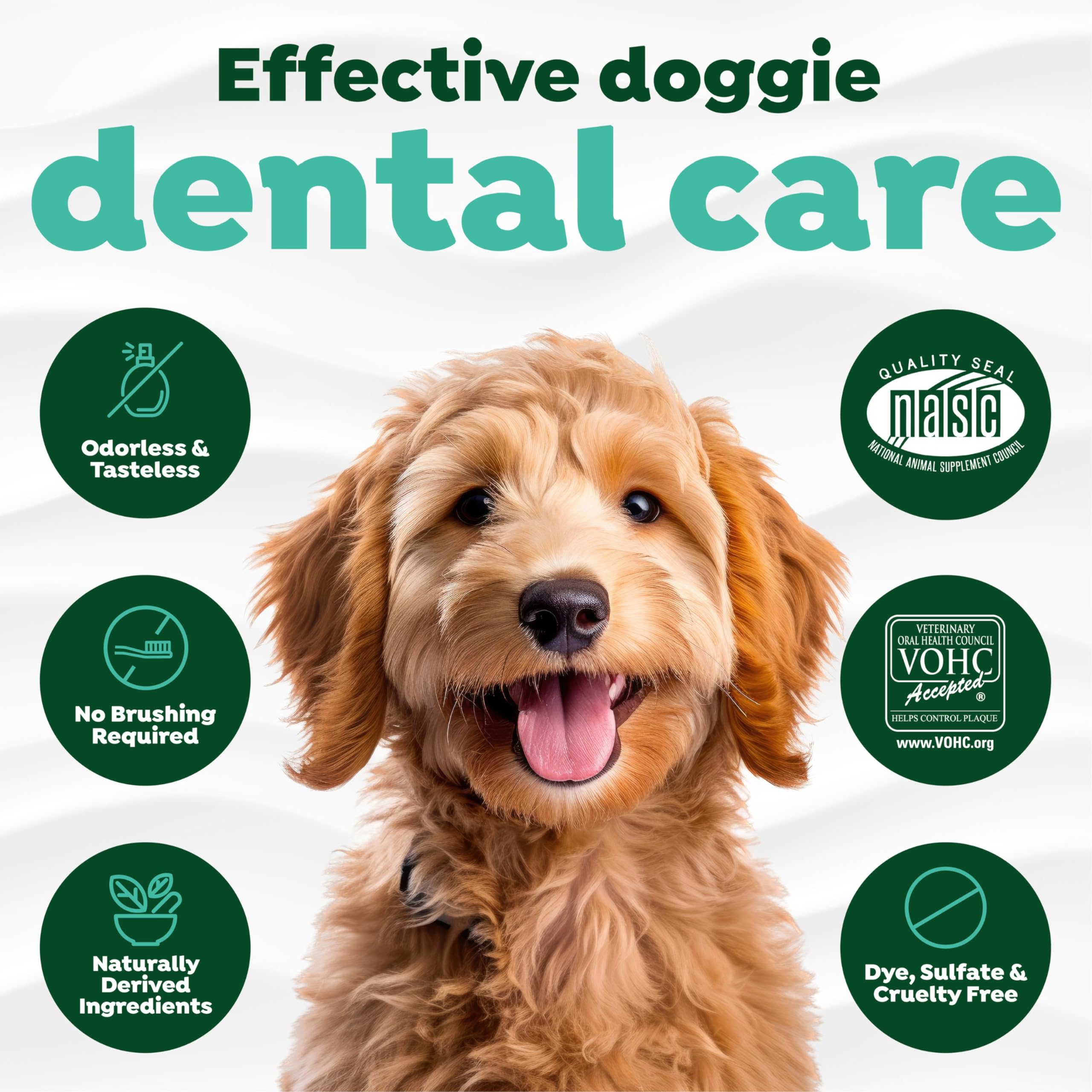 TropiClean Fresh Breath Water Additive for Dogs | Dog Breath Freshener & Teeth Cleaning Solution | No Toothpaste or Toothbrush R