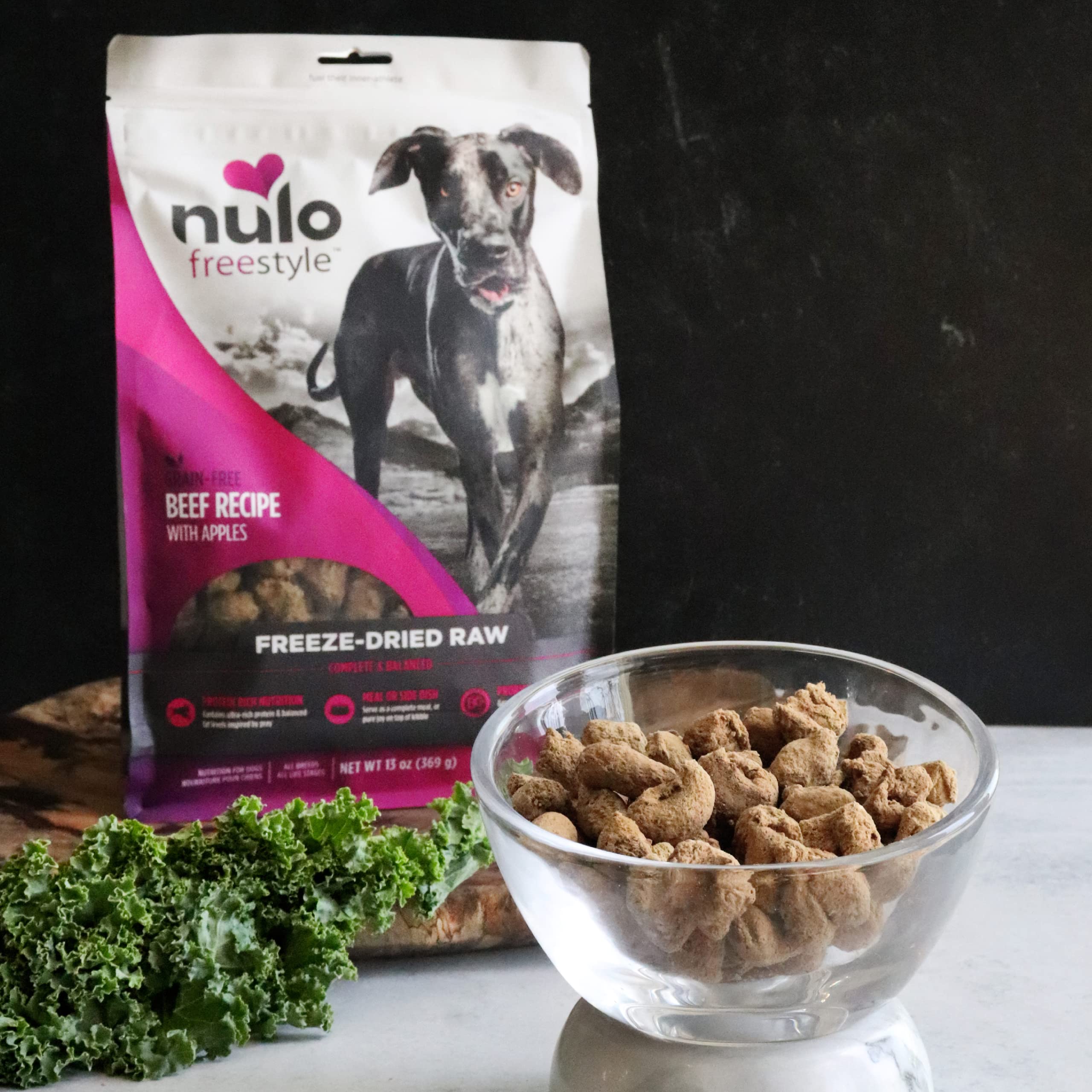 Nulo Freestyle Freeze-Dried Raw, Ultra-Rich Grain-Free Dry Dog Food for All Breeds and Life Stages with BC30 Probiotic for Diges