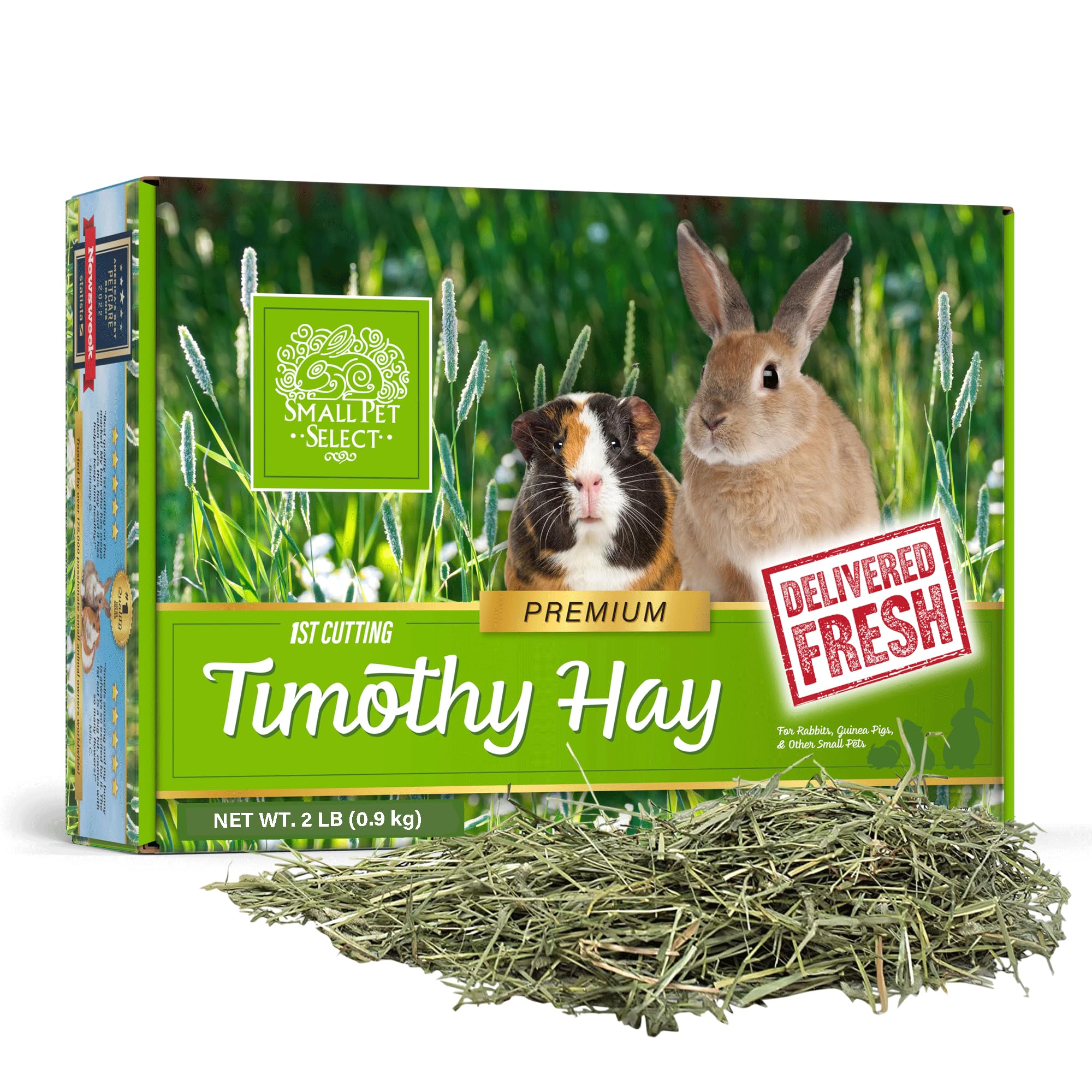 Small Pet Select 1st Cutting Timothy Hay, Animal Food for Guinea Pig, Rabbit, Hamster, Bunny, or Chinchilla, Natural Hay Grown i