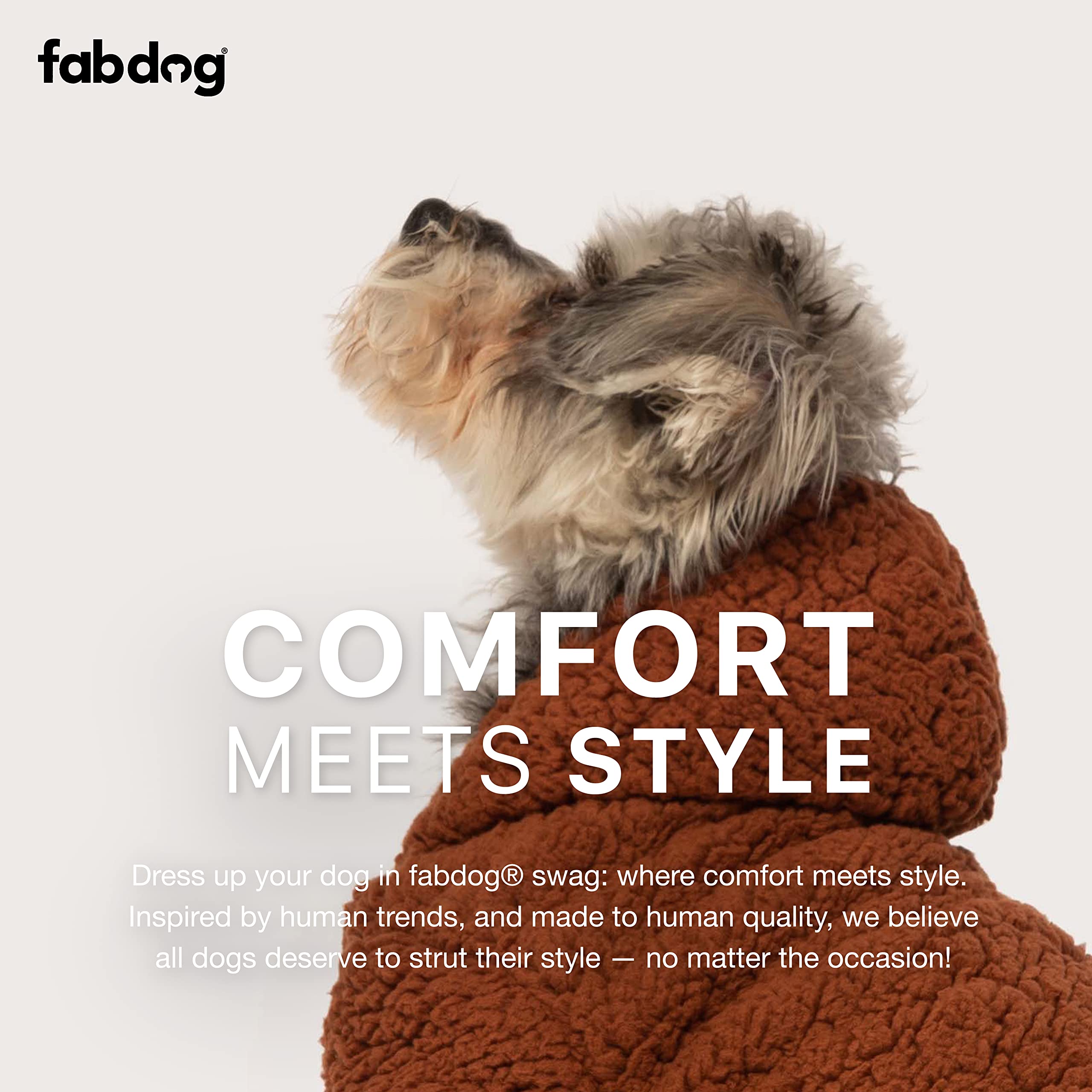 Fabdog Sherpa Hoodie Rust 18''