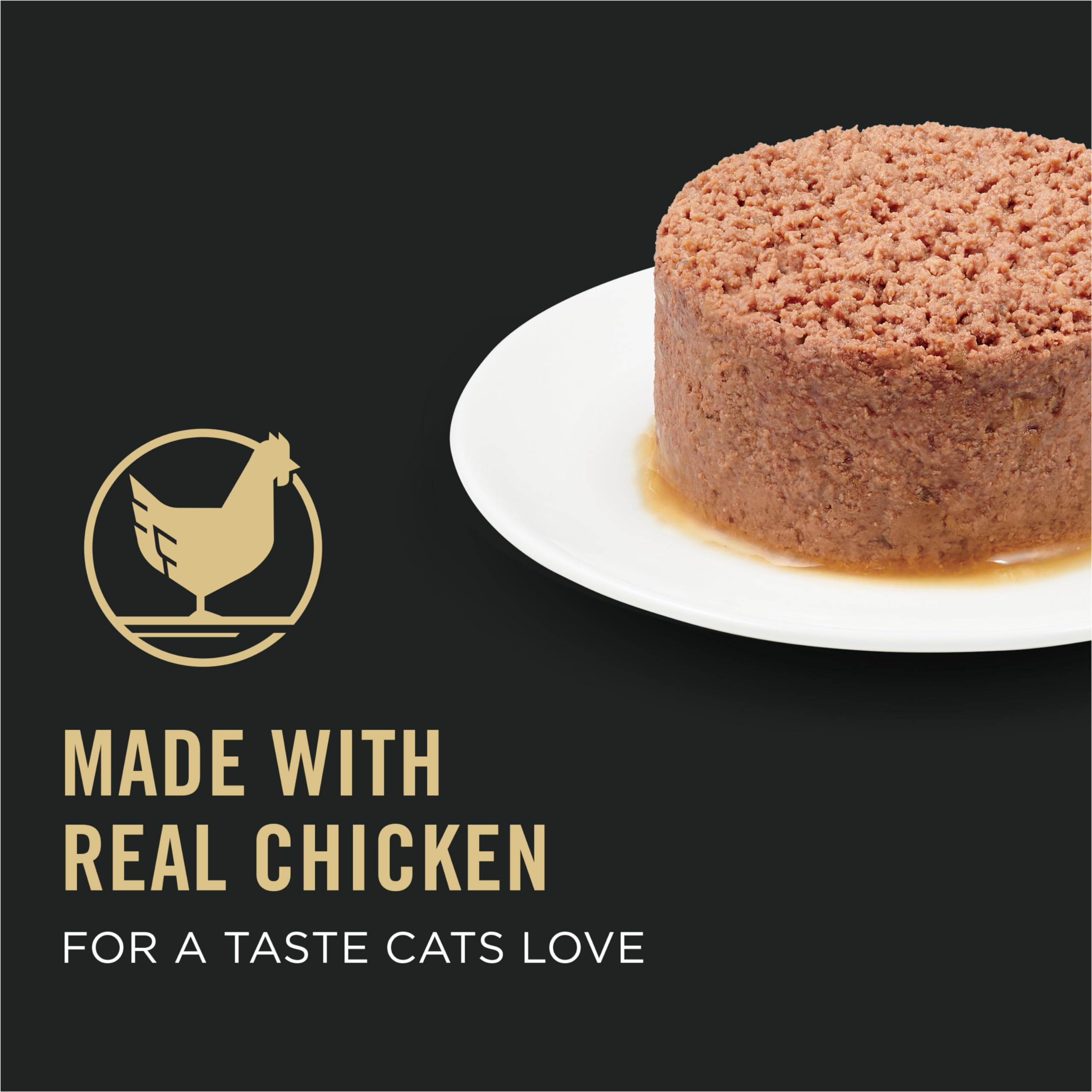 Purina Pro Plan Vital Systems Chicken Wet Cat Food Pate 4-in-1 brain, kidney, digestive and immune formula - (Pack of 24) 3 oz.