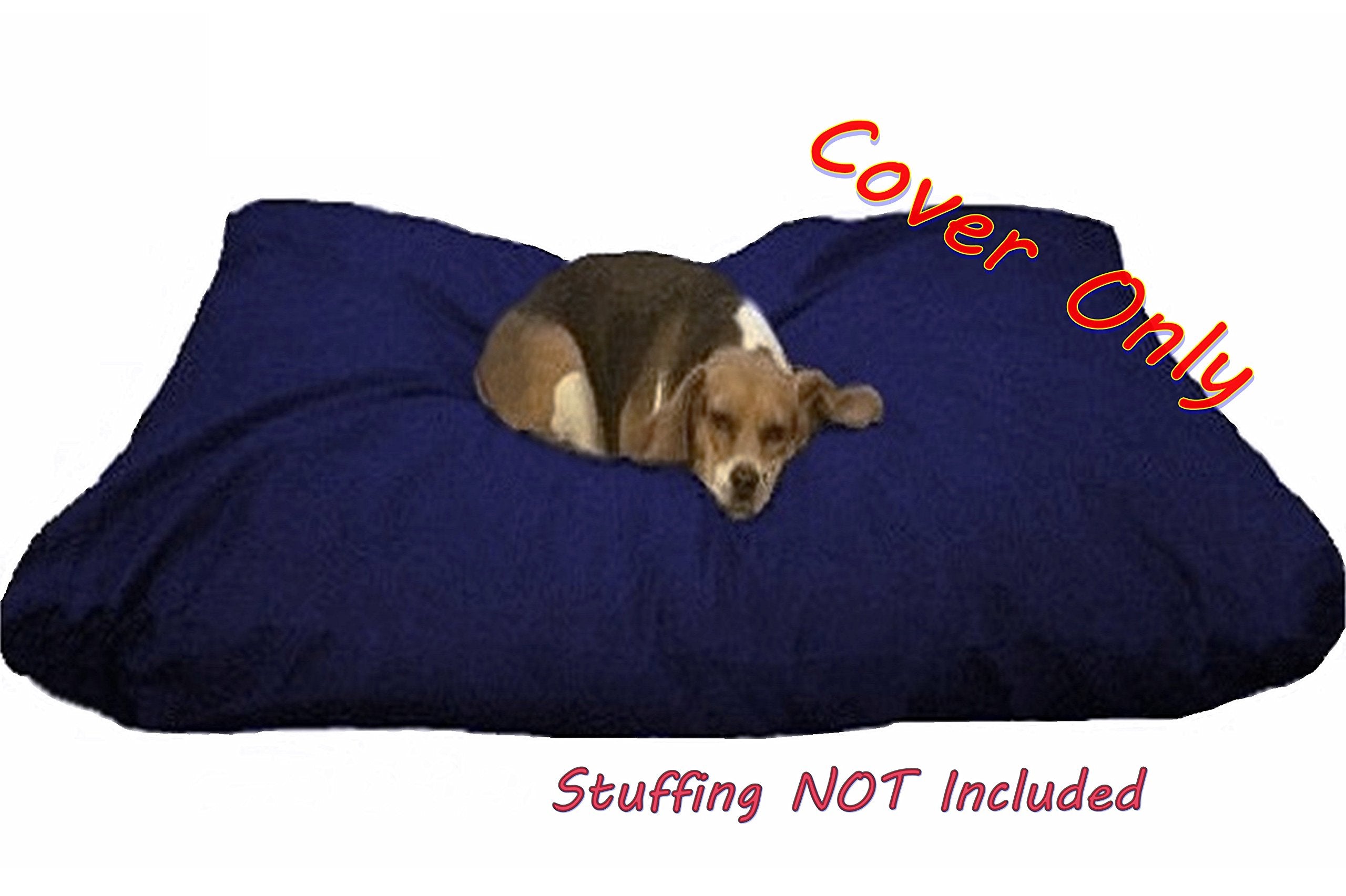 Dogbed4less Extra Large Denim Dog Bed Cover - 47"x29"x4" Navy Blue Replacement Duvet Cover