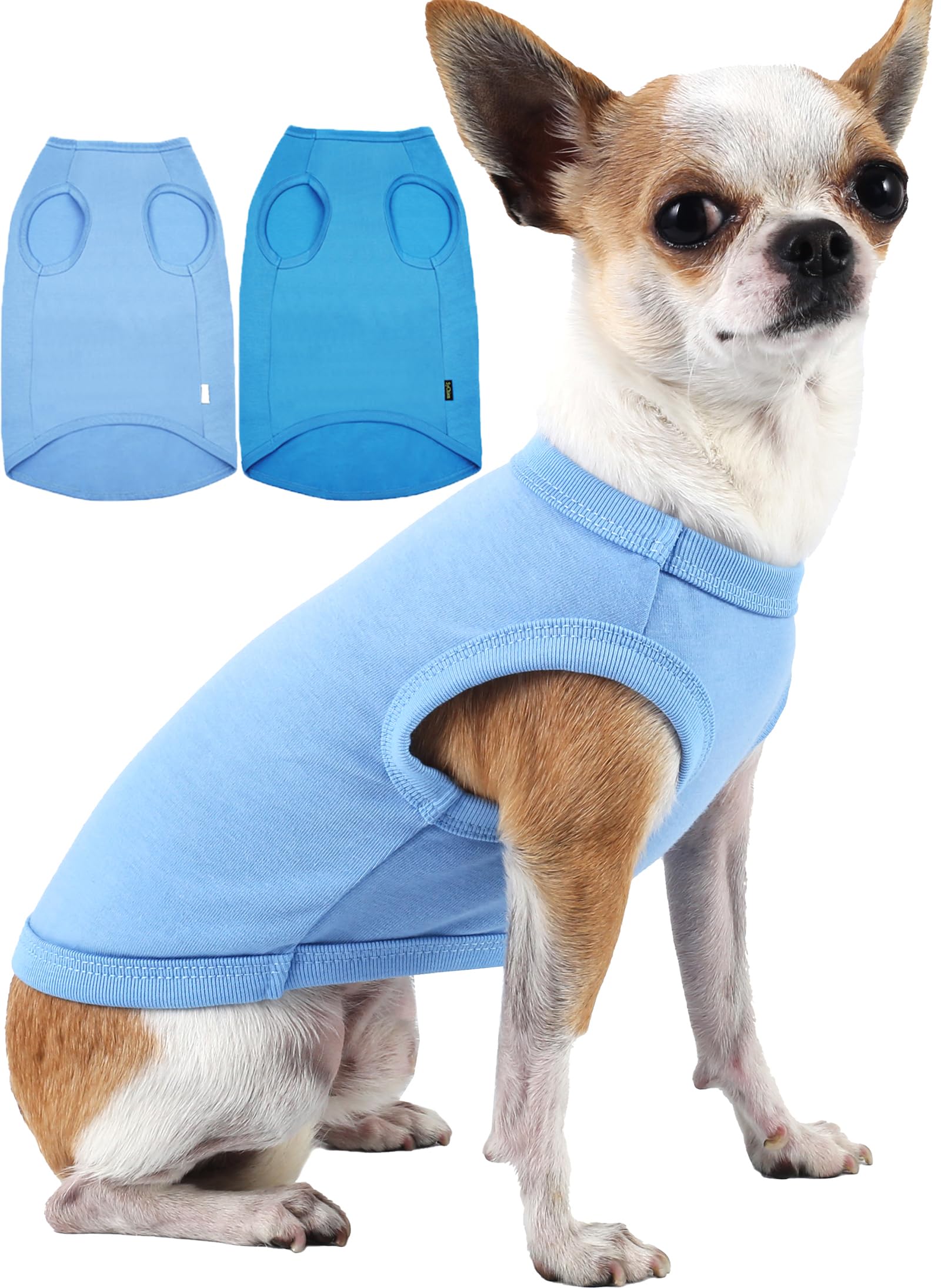 Sychien Dog Blank Blue Shirt,Boy Girl Dogs Cats Tee Shirts,Plain Extra Small Chihuahua T-Shirt,Xs Blue Royal