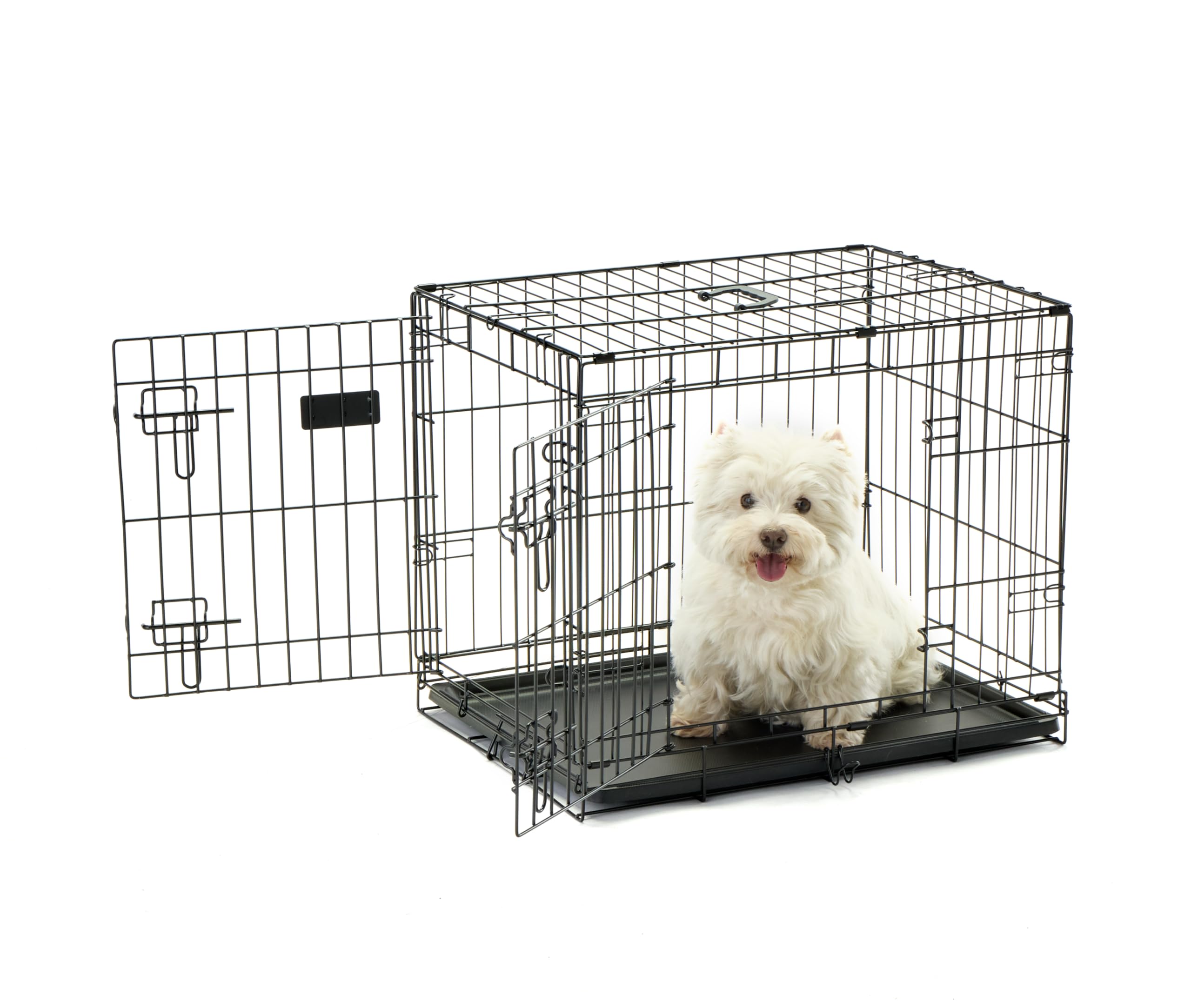 Carlson Secure And Compact Double Door Metal Dog Crate, Intermediate With Divider Panel