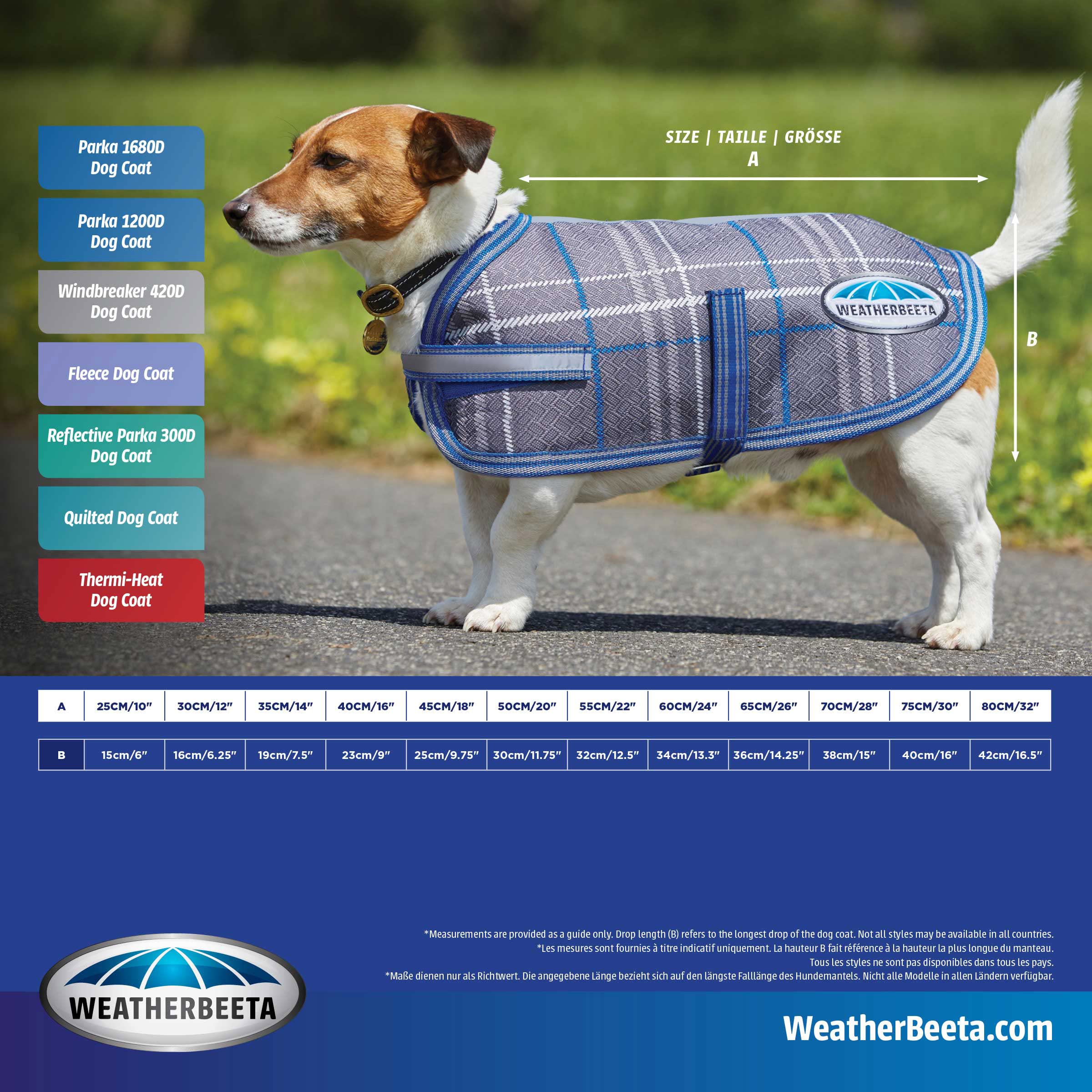Weatherbeeta Comfitec Reflective Parka 300D Dog Coat, Orange, 26'