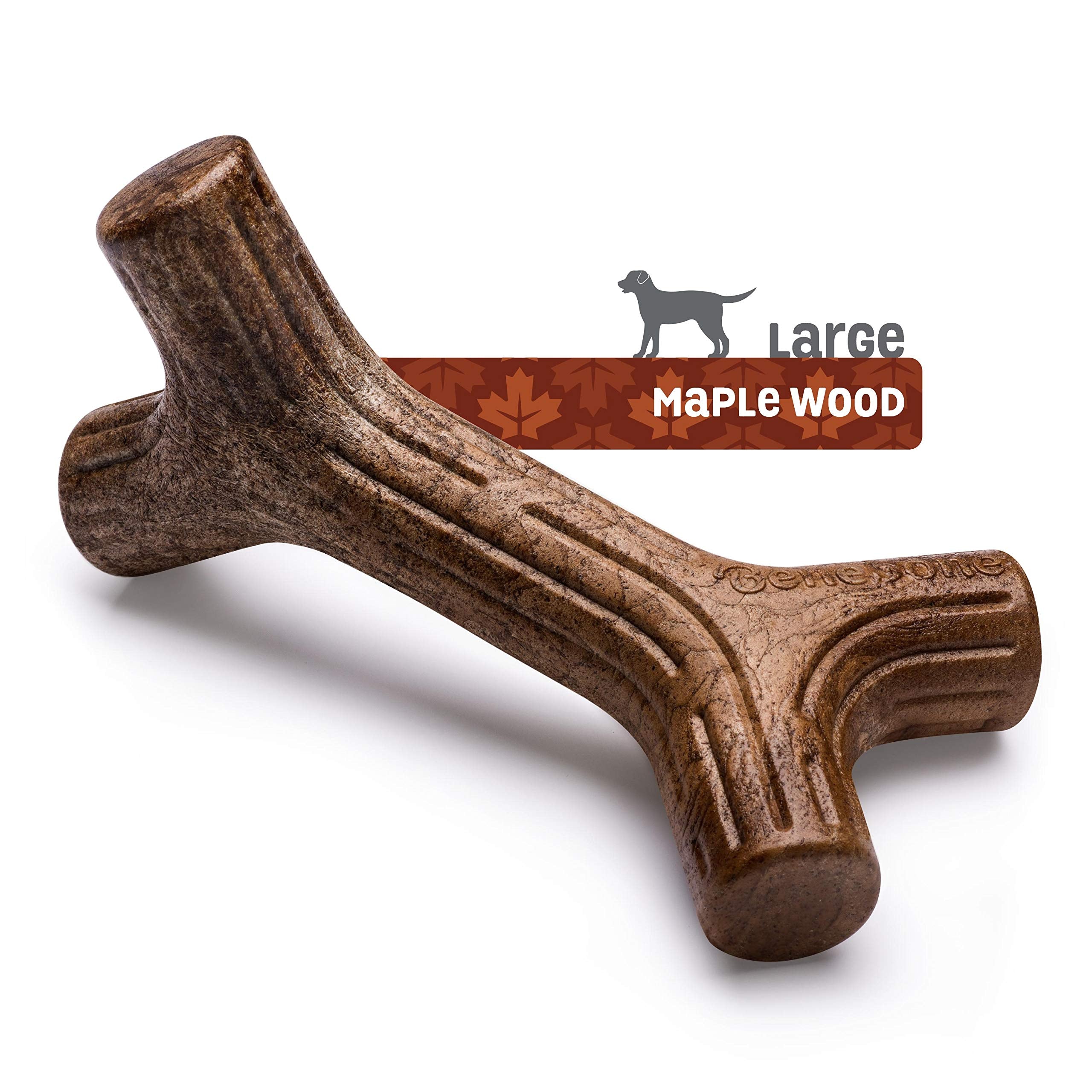 Benebone Maplestick Durable Dog Chew Toy For Aggressive Chewers, Real Maplewood, Made In Usa, Large