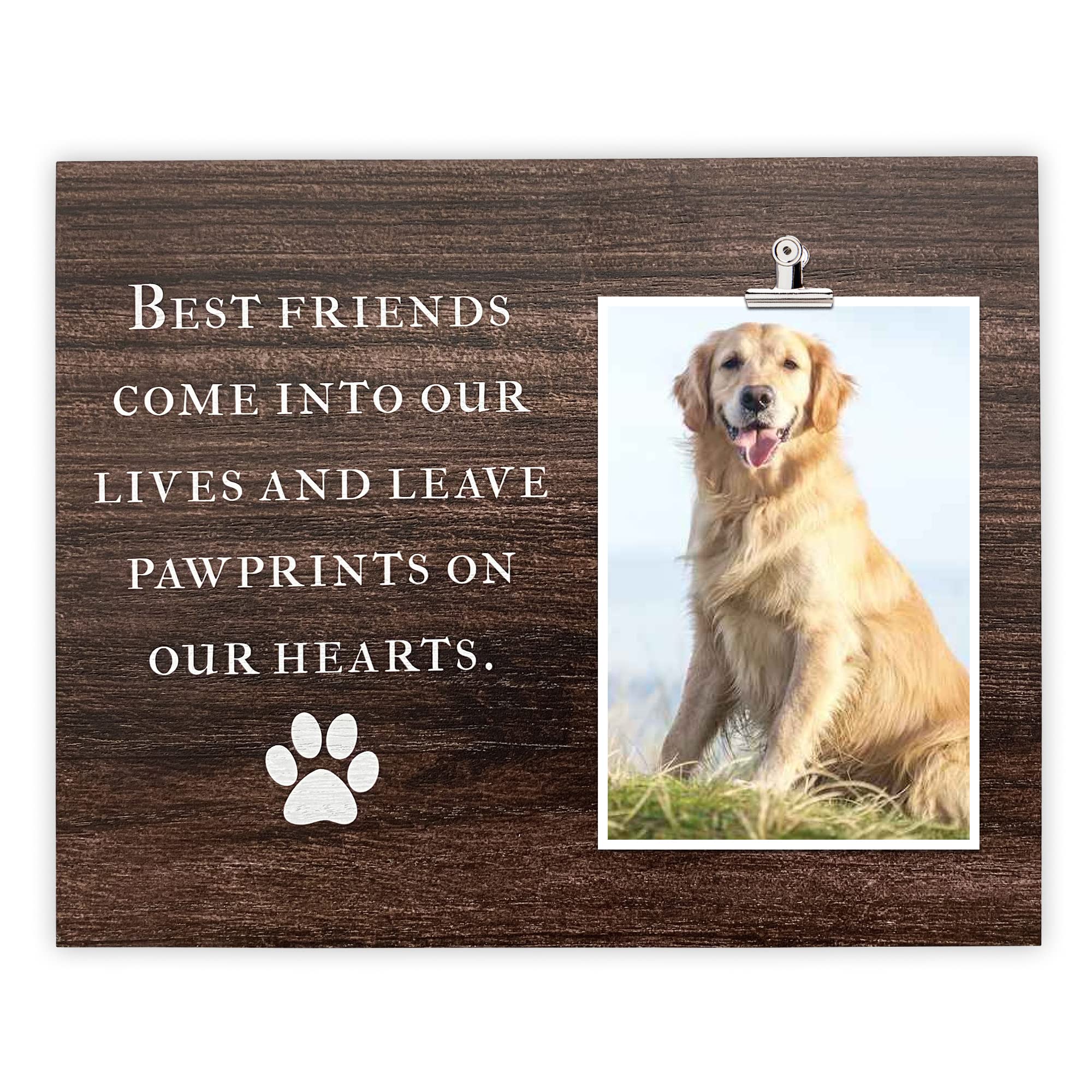 Pet Memorial Picture Clip Frame Holds 4X6 Photo - Dog/Cat Memorial Gifts, Pet Loss Gifts, Dog Sympathy/Remembrance Gift, In Lovi