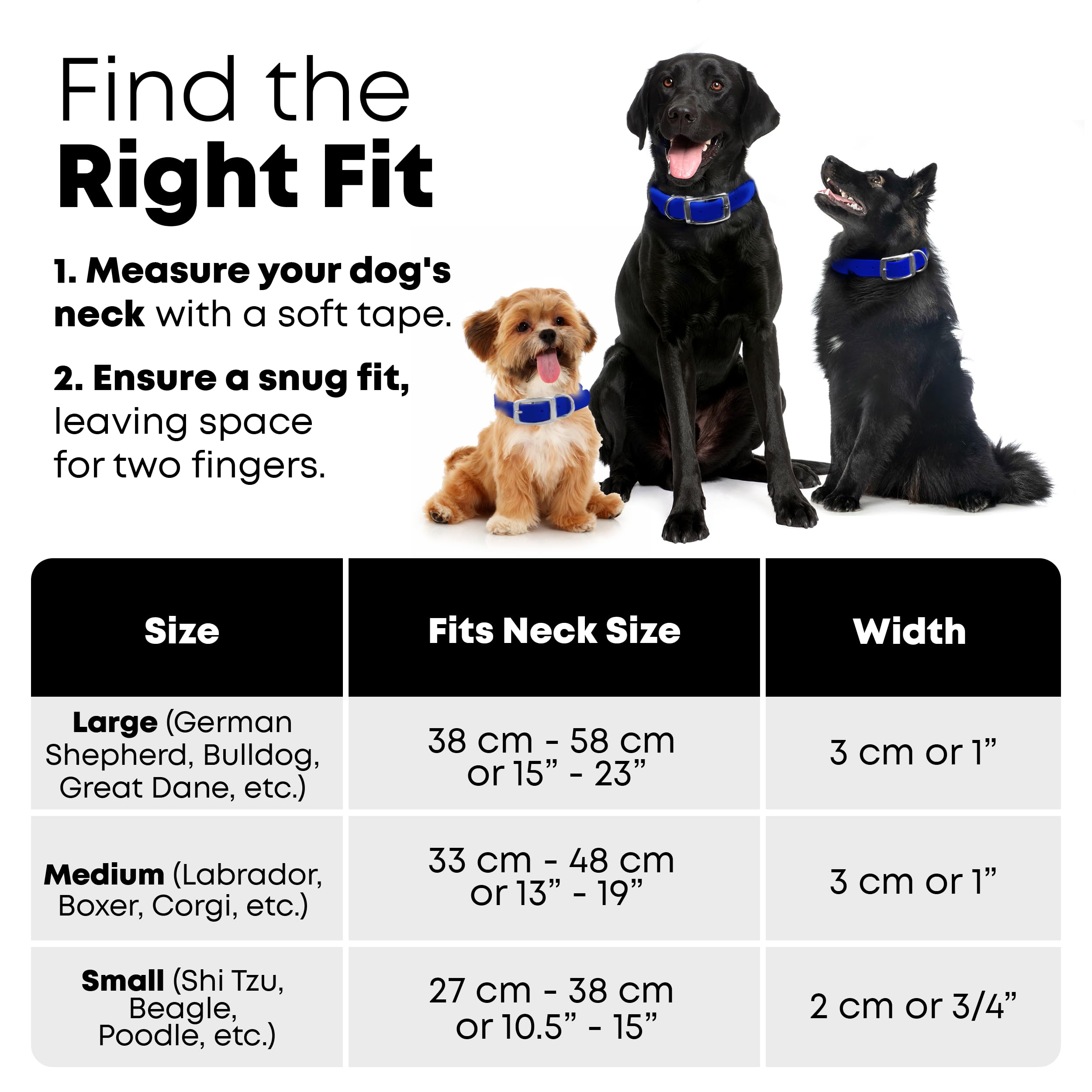 Regal Dog Products Small Blue Heavy Duty Reflective Dog Collar With Durable Metal Buckle And D Ring Adjustable, Chew Proof & Wat