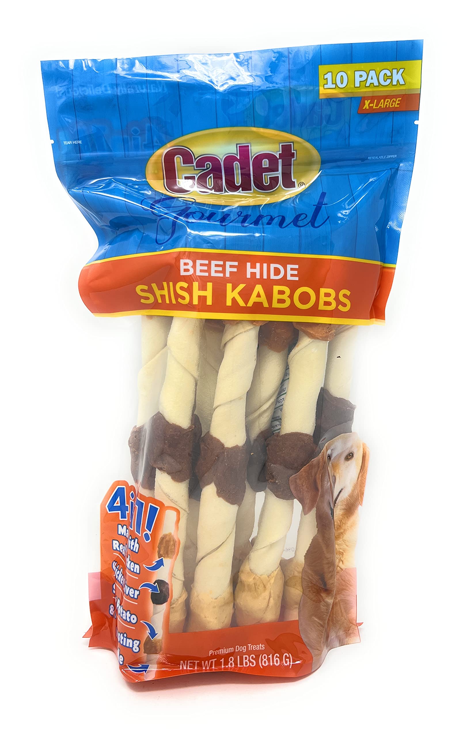 Cadet Gourmet Triple-Flavored Shish Kabobs 10pk X-Large