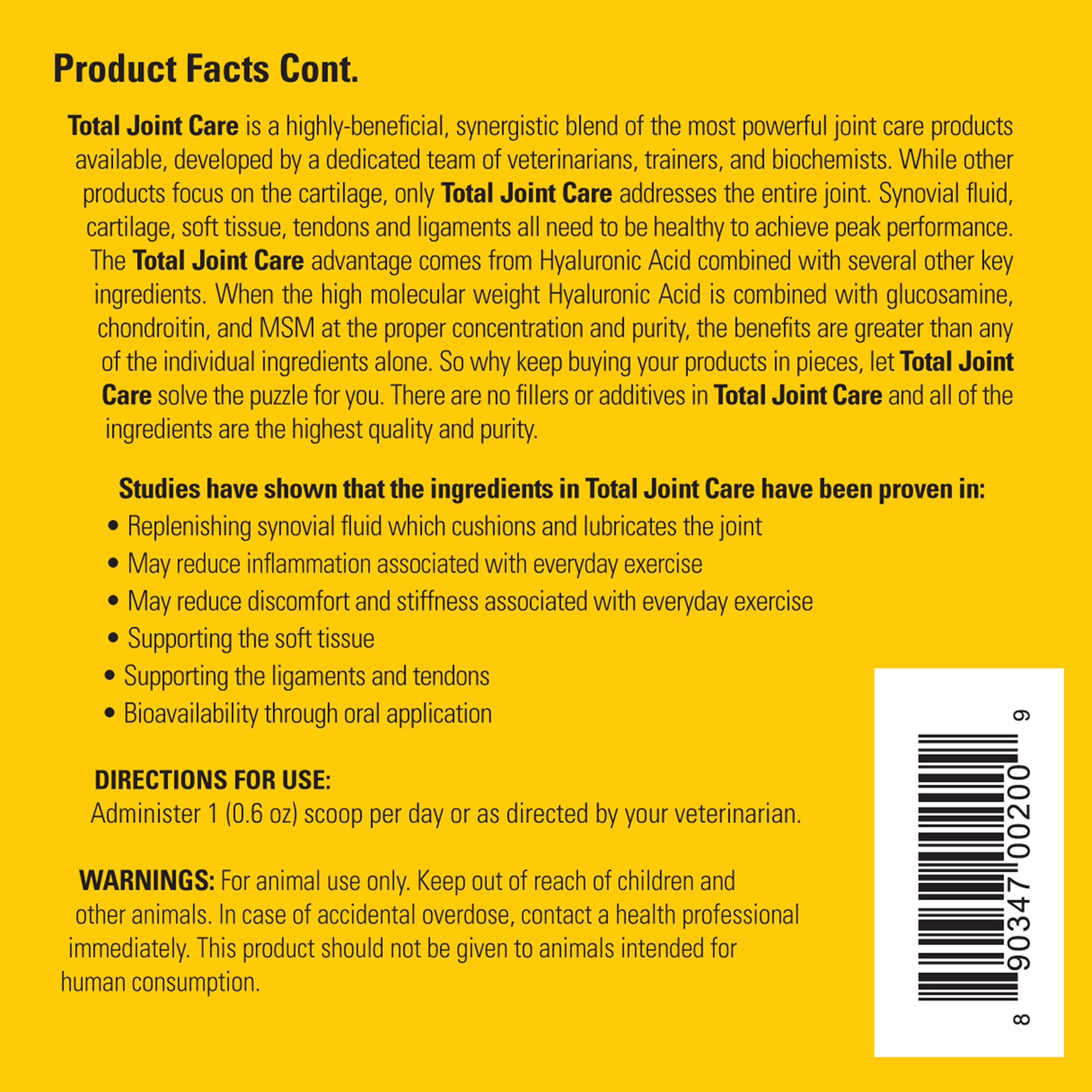 Ramard Total Joint Care Supplements - Equine Joint Supplement w/Glucosamine, Chondroitin, Chondroitin Sulfate, Vitamin C, & Hyal