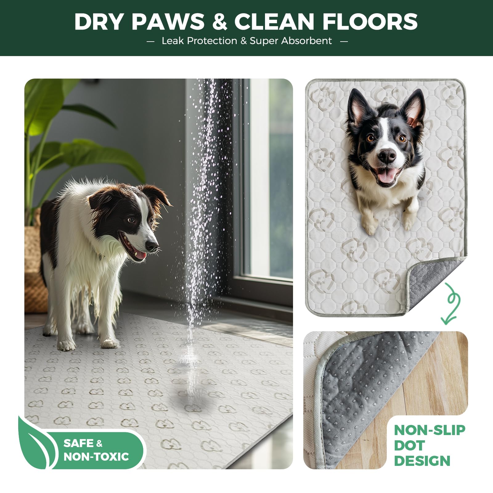Fxw Washable Pee Pads For Dogs, Puppy Pads With Super Absorbent, Specifically Designed For Whelping Box, Round, 36'' X 36'', 2 P
