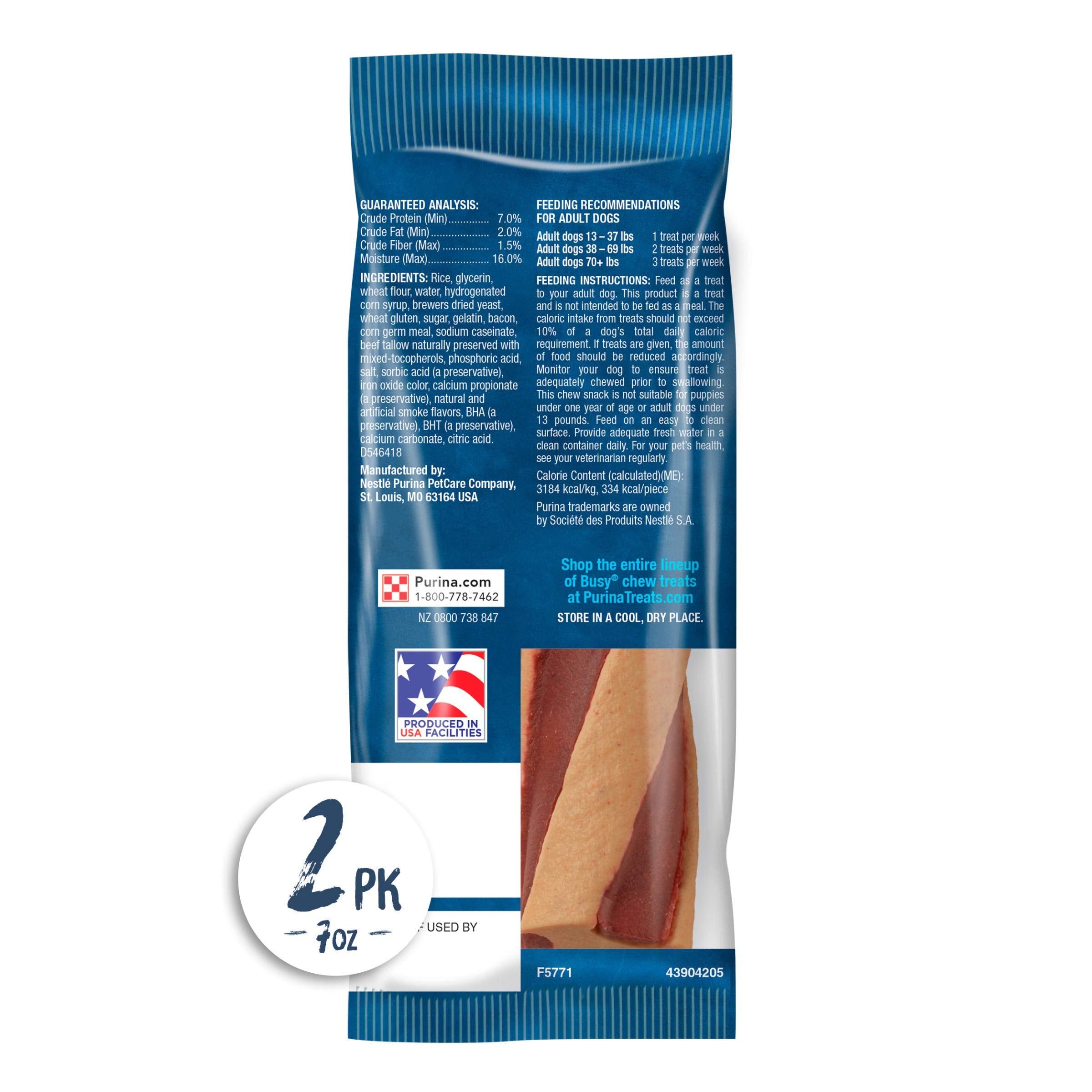 Purina Busy With Beggin Made in USA Facilities Small/Medium Breed Dog Treats, Twistd - (Pack of 6) 2 ct. Pouches