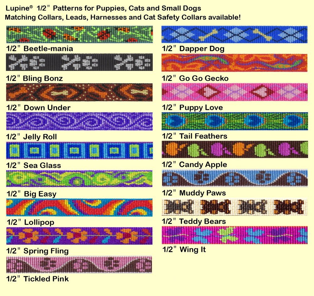 LupinePet Originals 1/2'' Lollipop 9-14'' H-style Harness for Small Pets