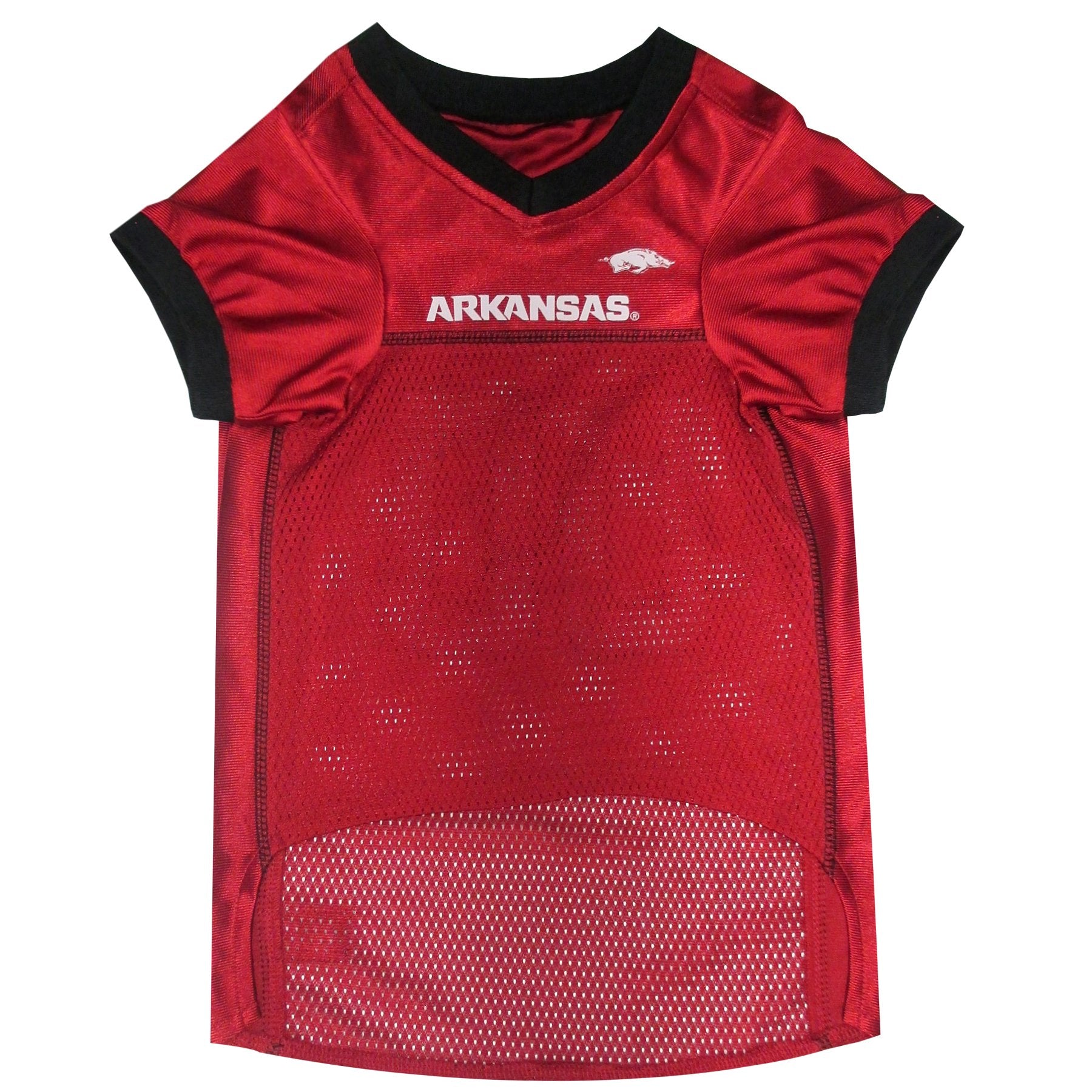 Pets First NCAA College Arkansas Razorbacks Mesh Jersey for DOGS & CATS, Medium. Licensed Dog Jersey with your Favorite Football