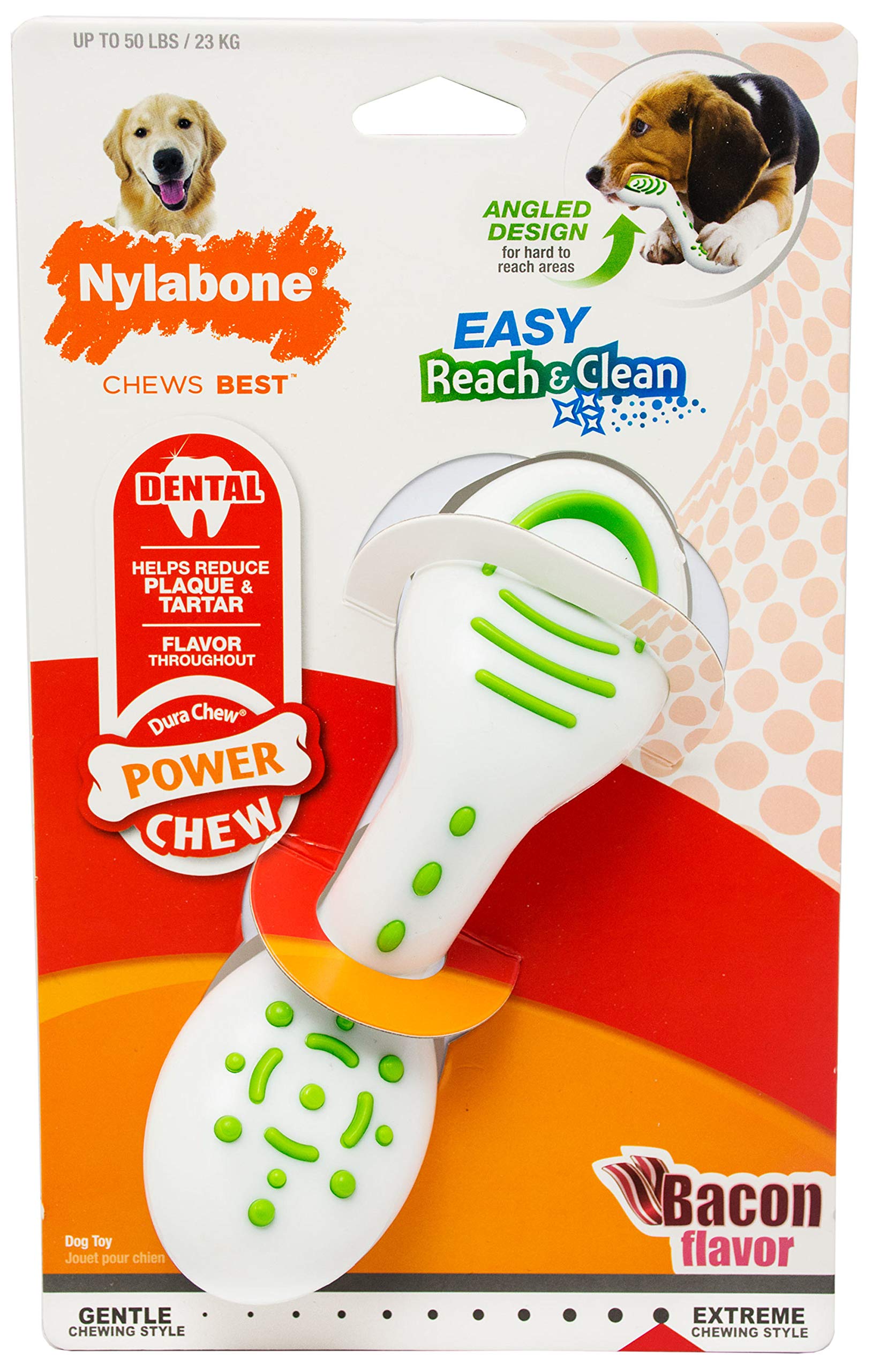 Nylabone Reach and Clean Chew Toy Bacon Large/Giant (1 Count)