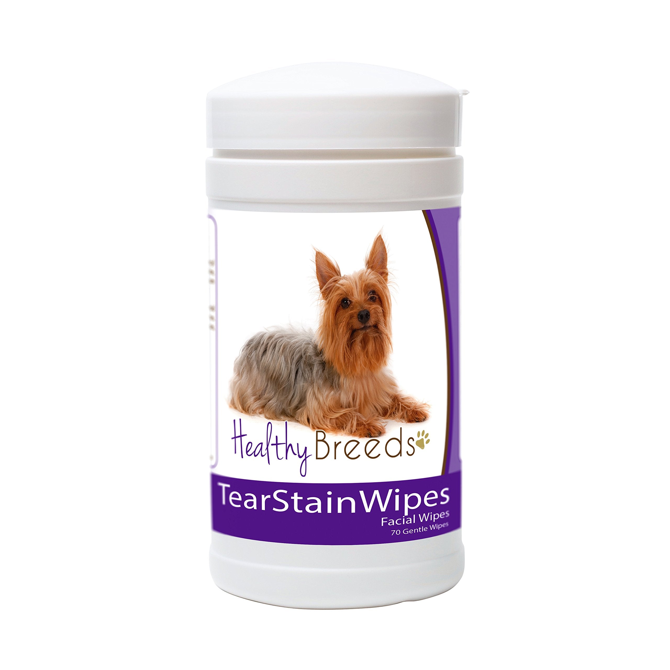 Healthy Breeds Silky Terrier Tear Stain Wipes 70 Count