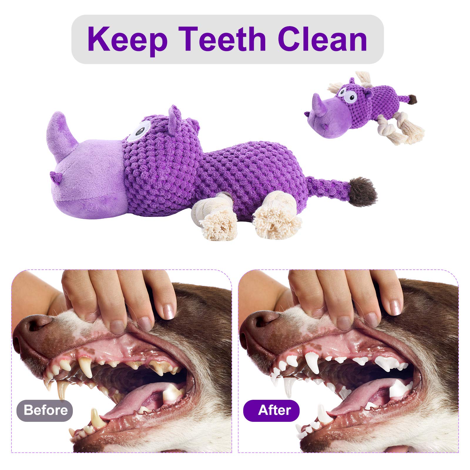 X-XDUN Dog Toys Tough Dog Toys for Large Dogs Plush Dog Toys for Aggressive Chewers Stuffed Dog Toys Durable Squeaky Dog Toys Pu