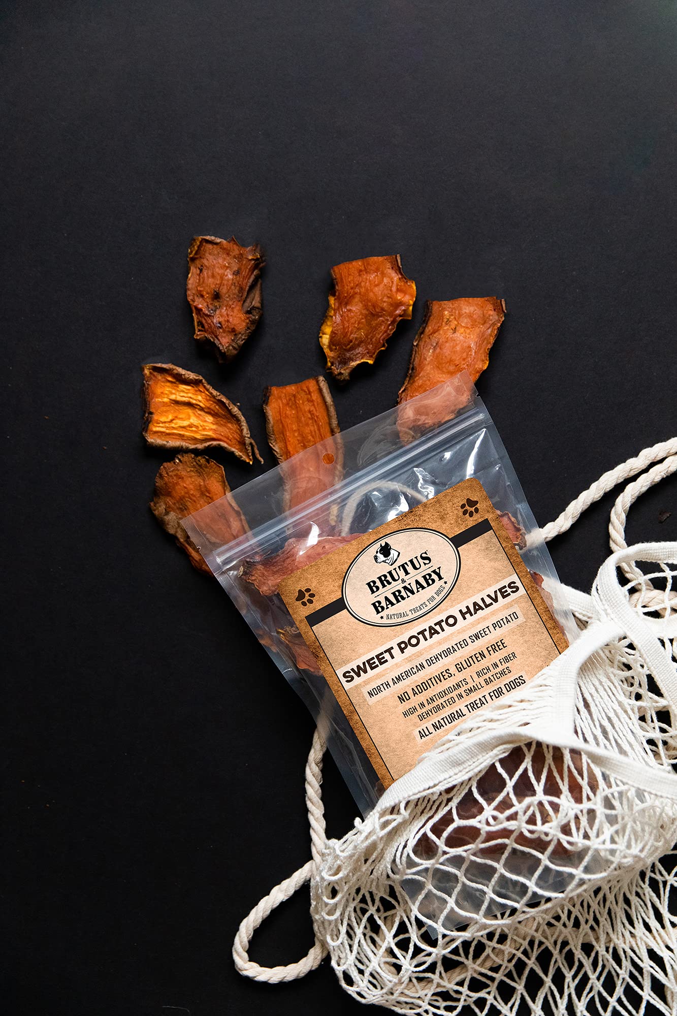 Sweet Potato Slices For Dogs - Half Slices, 2 lbs - Single Ingredient Grain Free Dog Treats, Best High Anti-Oxidant Healthy 100%