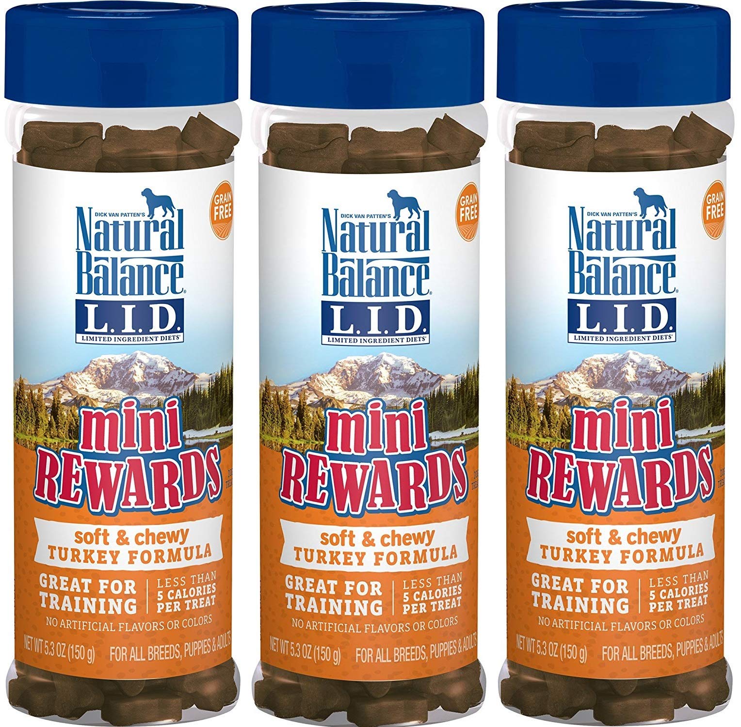 3-Pack Turkey Limited Ingredient Diets Mini Rewards Soft and Chewy Dog Treats, 5.3-Ounces Each