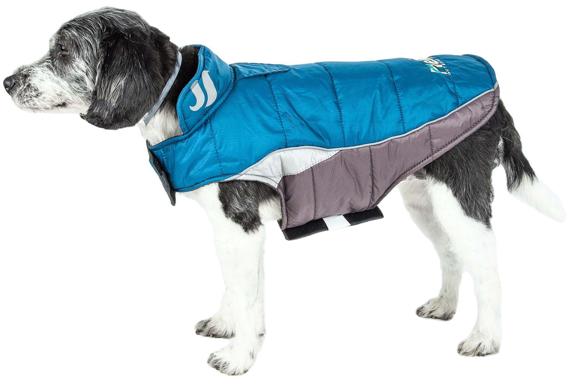 Doghelios Hurricanewaded Plush Adjustable 3M Reflective Insulated Winter Pet Dog Coat Jacket W/ Blackshark Technology, Medium
