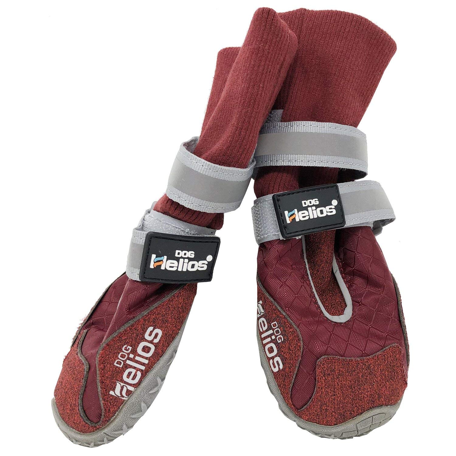 Dog Helios 'Traverse' Premium Grip High-Ankle Outdoor Dog Boots, Medium, Red