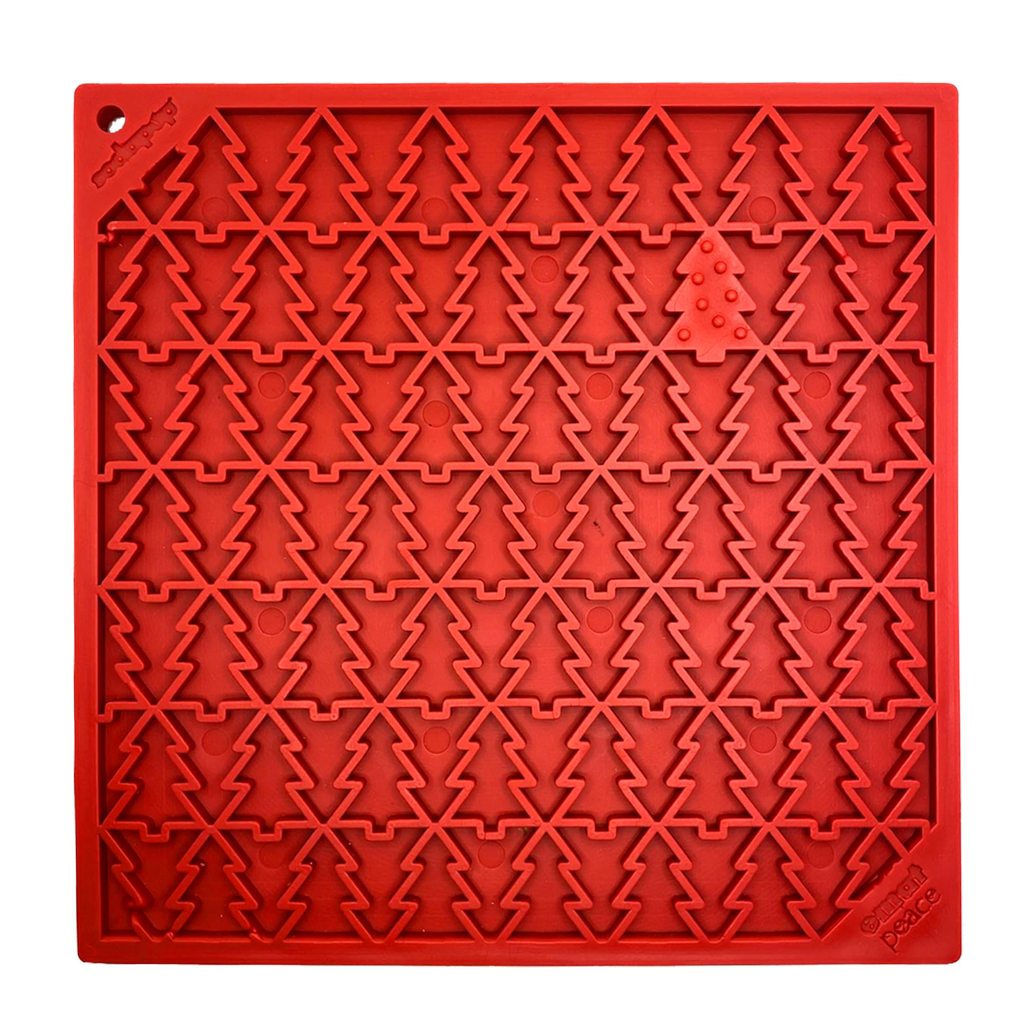 SodaPup Peace eMat - Durable Enrichment Feeder Made in USA from Non-Toxic, Pet-Safe, Food Safe Rubber for Mental Stimulation, Av
