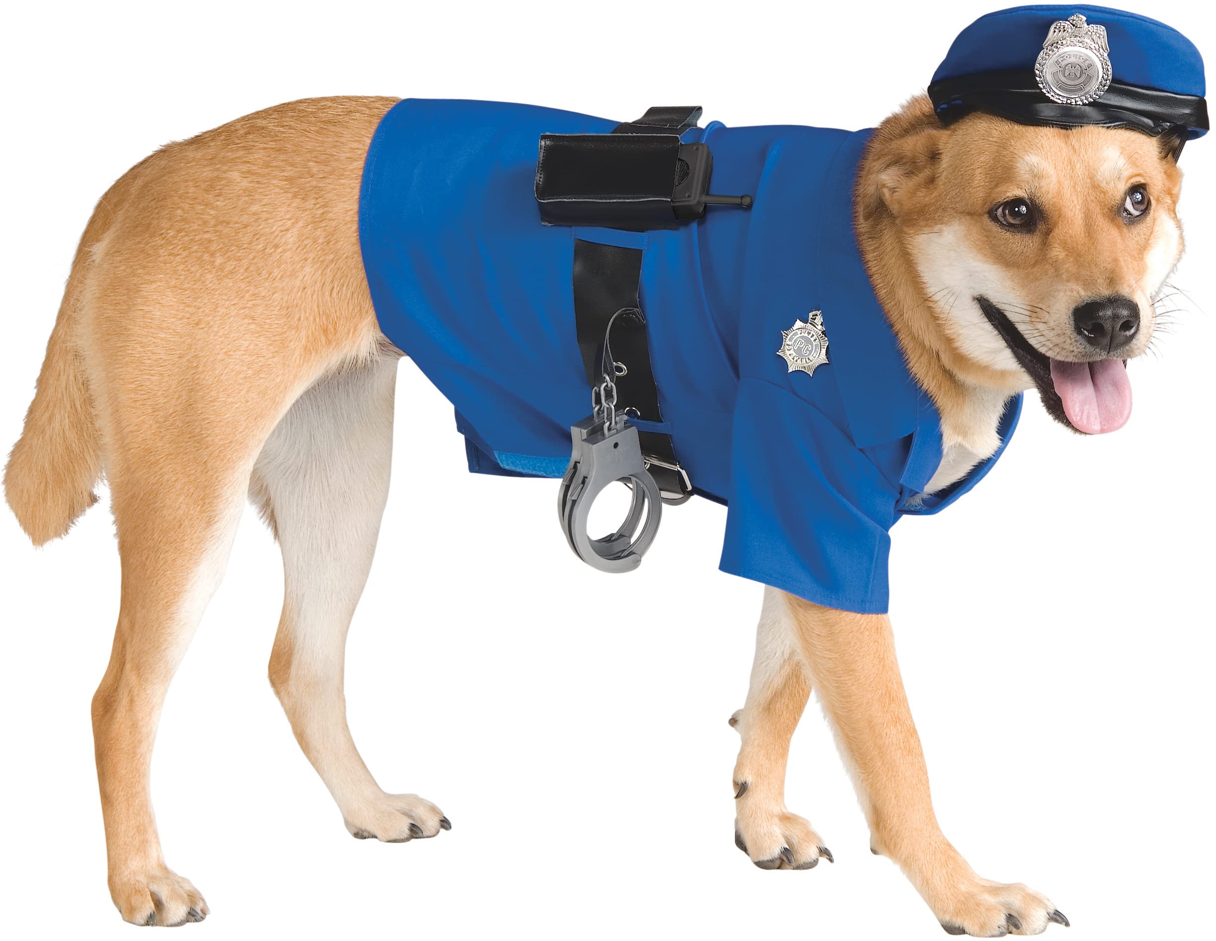 Rubies 3X Big Dog Police Costume - Blue Themed Party & Halloween Outfit for Large Dogs
